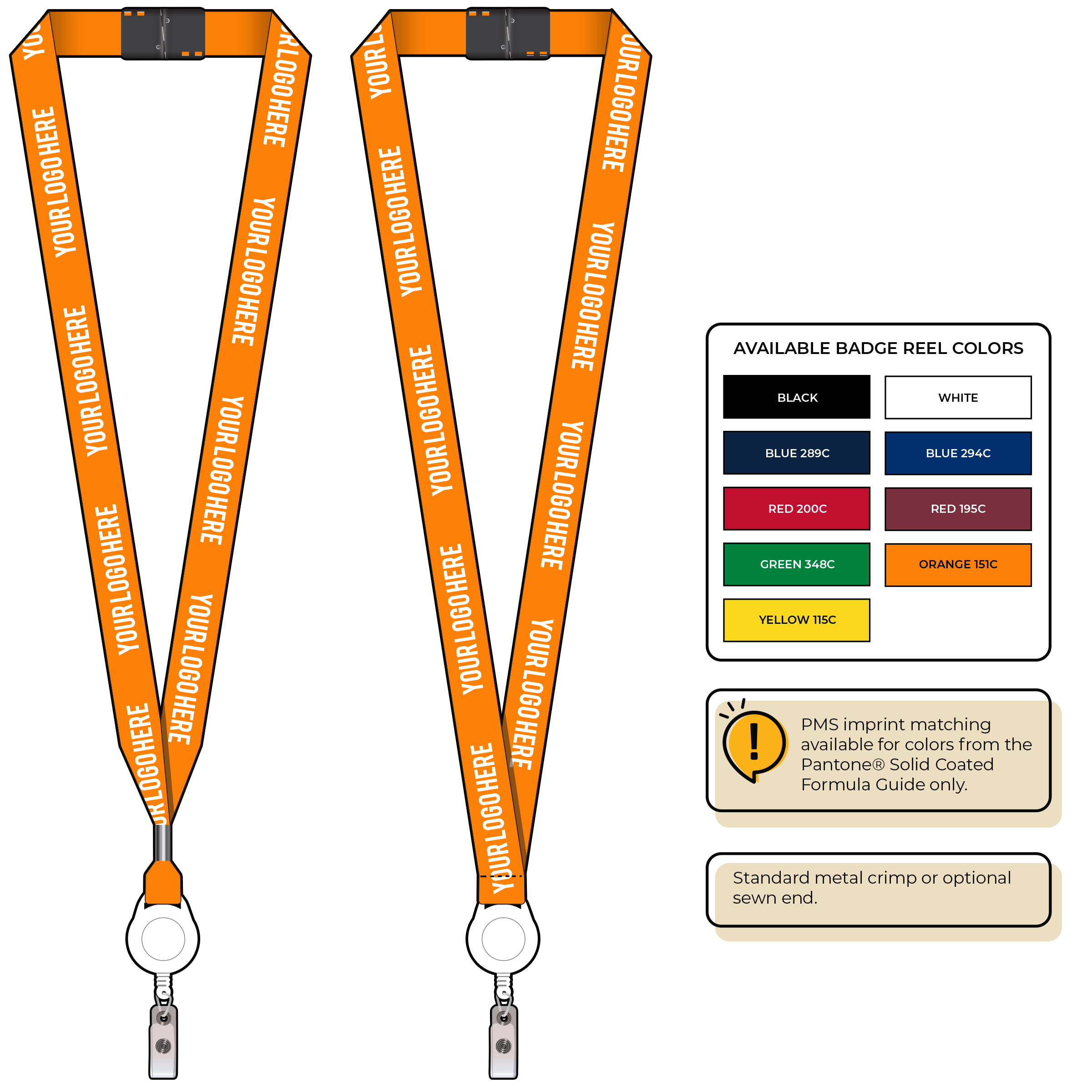 BH0013 | 3/4" MicroWeave Silkscreen Lanyards :: NON-STANDARD END ATTACHMENTS