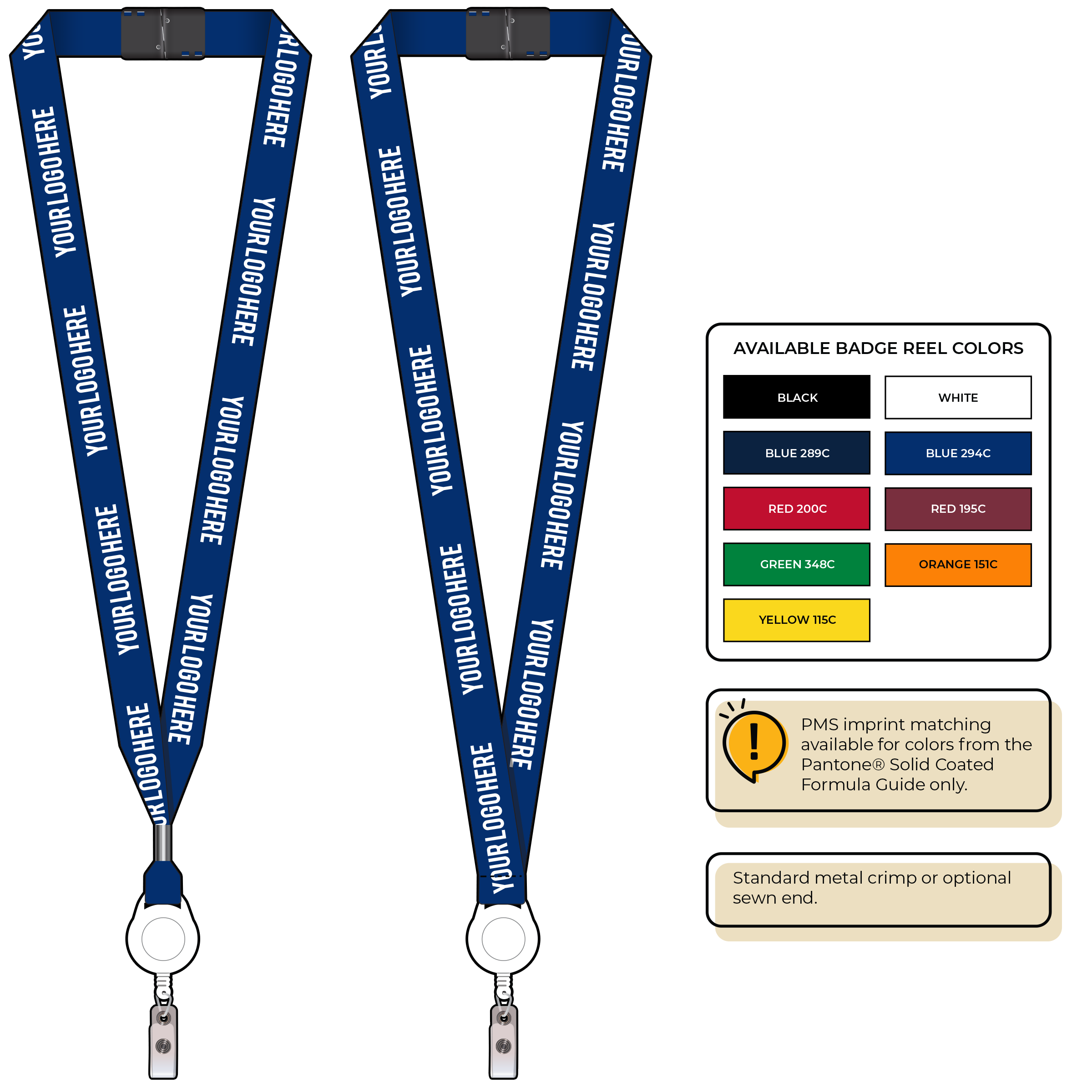 BH0013 | 3/4" MicroWeave Silkscreen Lanyards :: NON-STANDARD END ATTACHMENTS