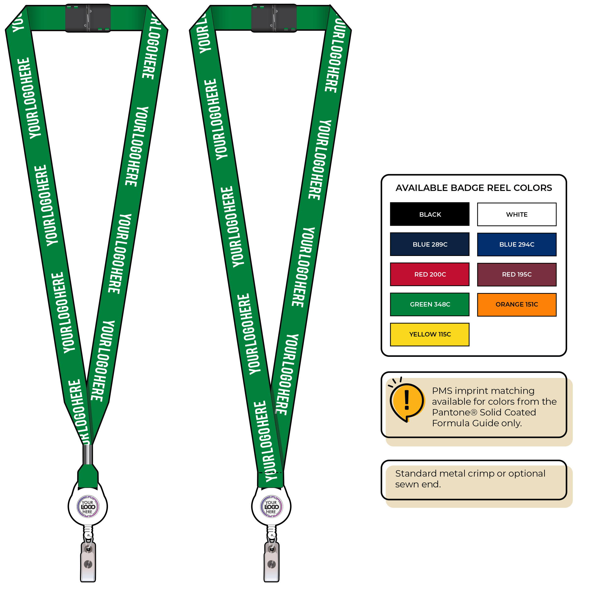 BH0013 | 3/4" MicroWeave Silkscreen Lanyards :: NON-STANDARD END ATTACHMENTS