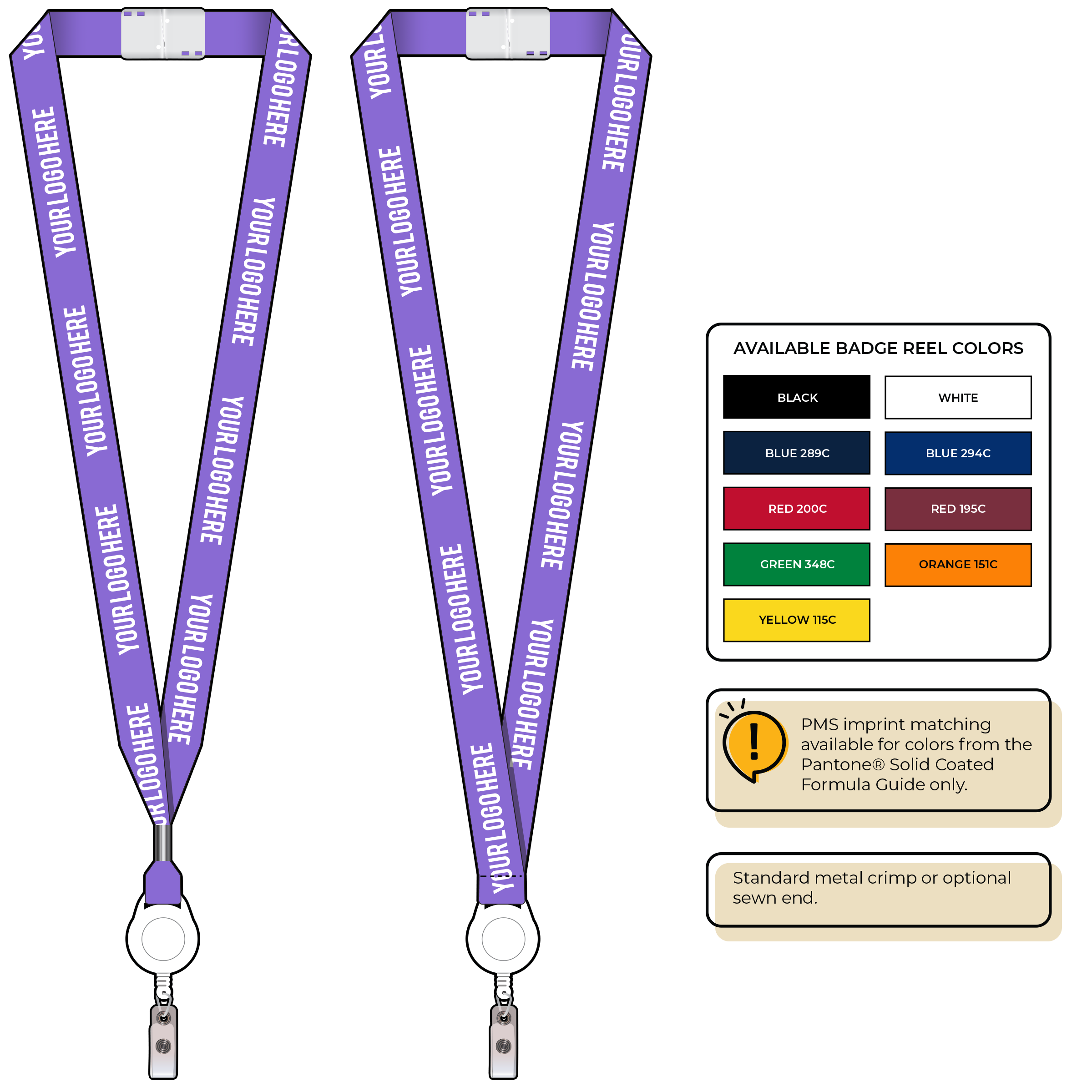 BHN013 | 3/4" Neon MicroWeave Silkscreen Lanyards :: NON-STANDARD END ATTACHMENTS