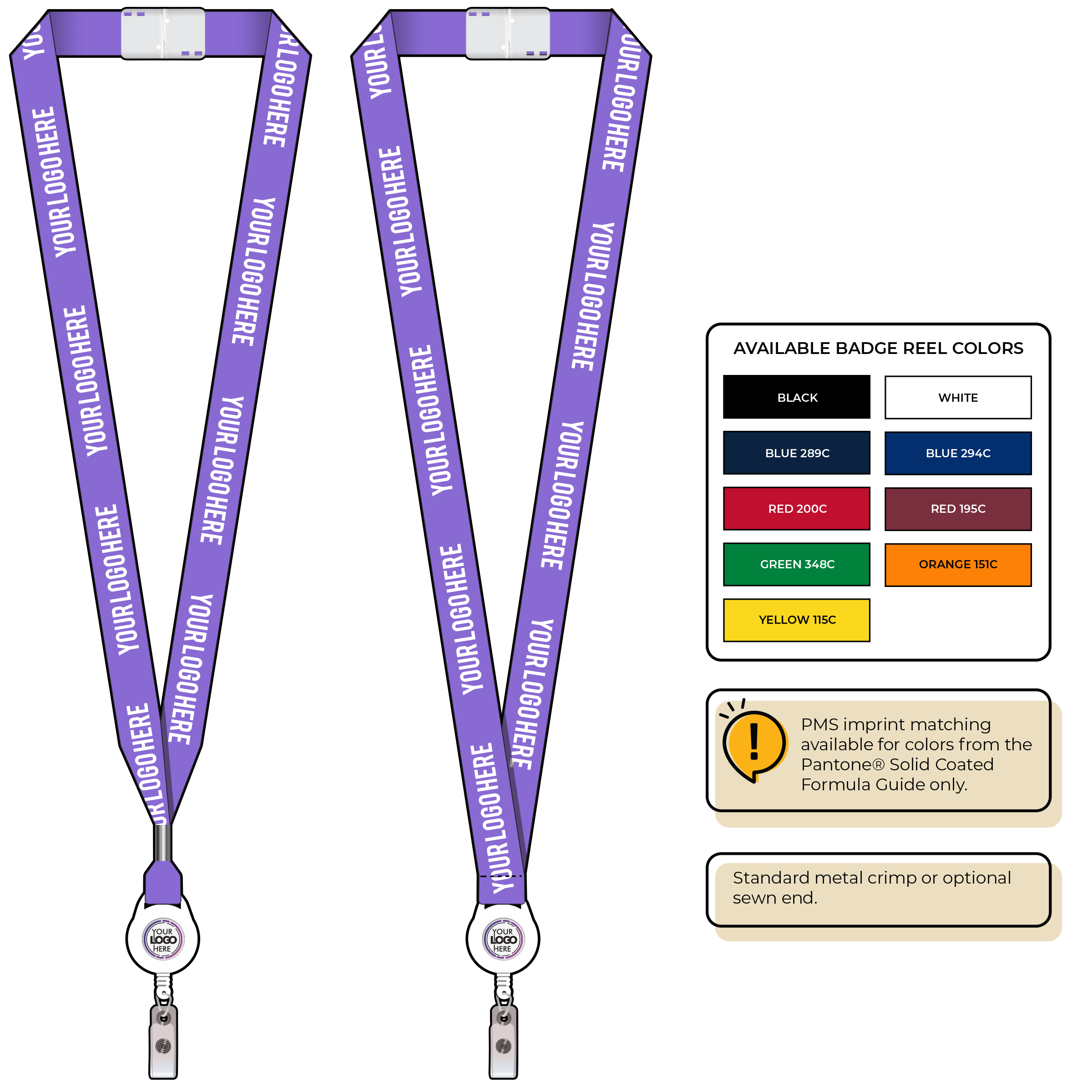 BHN013 | 3/4" Neon MicroWeave Silkscreen Lanyards :: NON-STANDARD END ATTACHMENTS