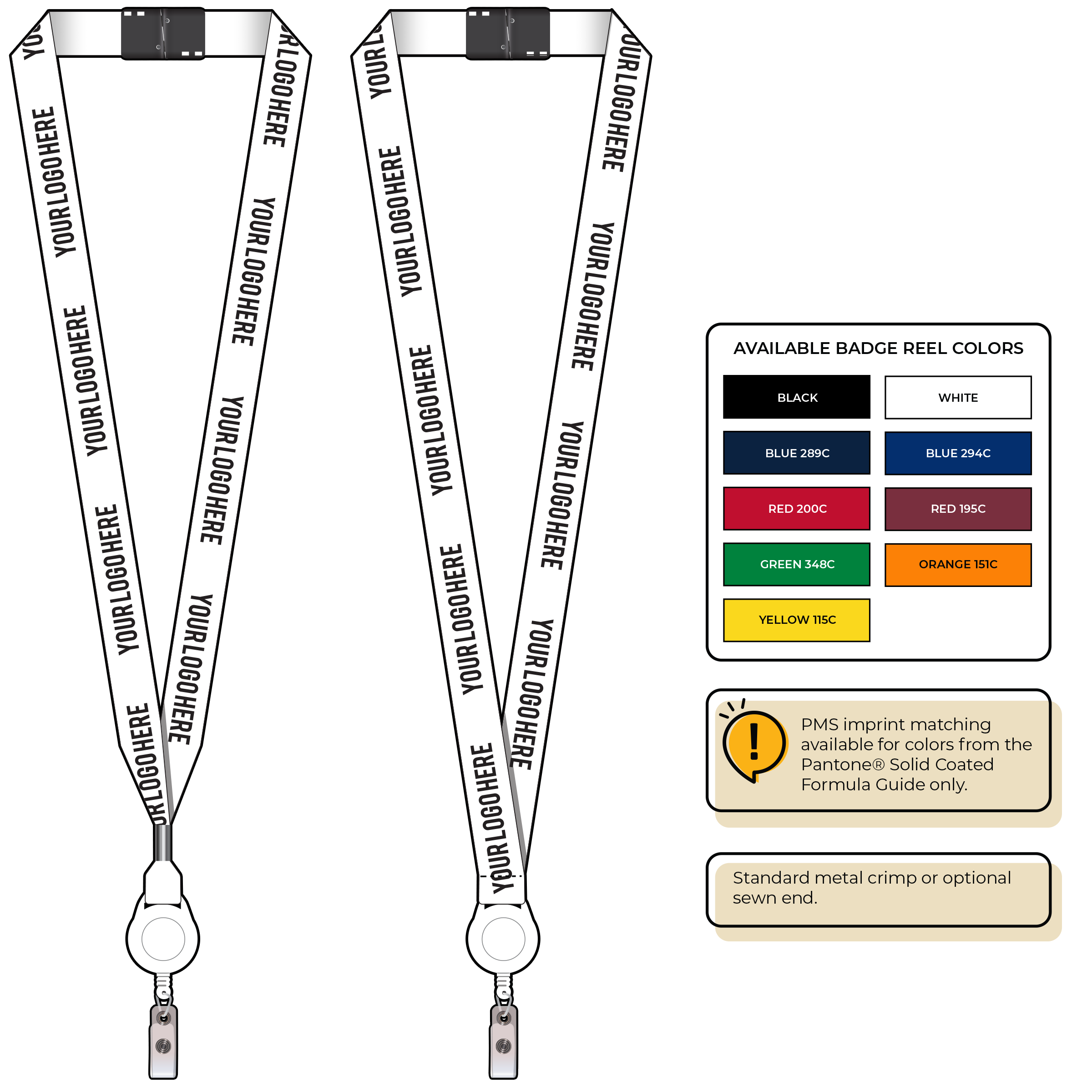 BH0013 | 3/4" MicroWeave Silkscreen Lanyards :: NON-STANDARD END ATTACHMENTS