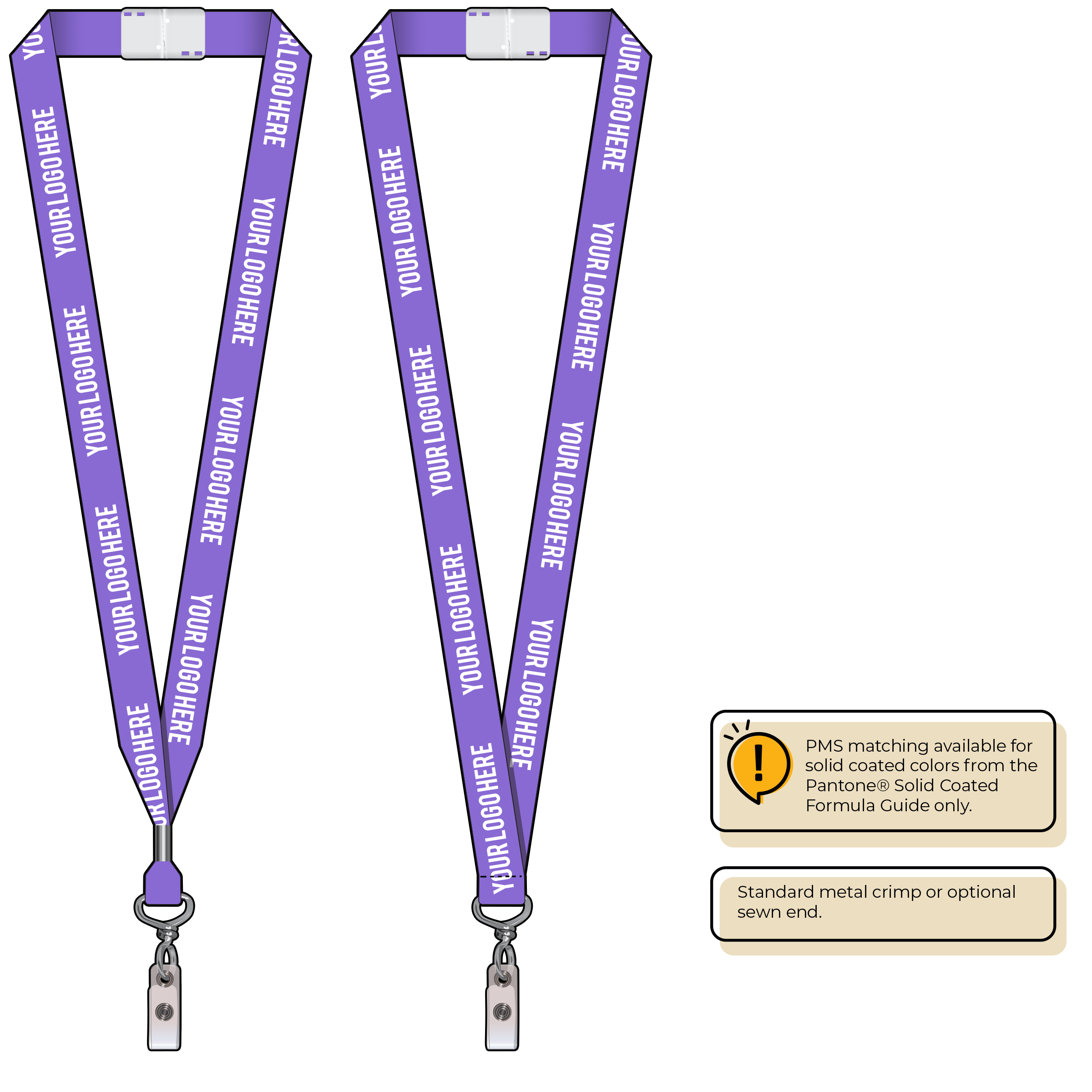 BHN013 | 3/4" Neon MicroWeave Silkscreen Lanyards :: NON-STANDARD END ATTACHMENTS