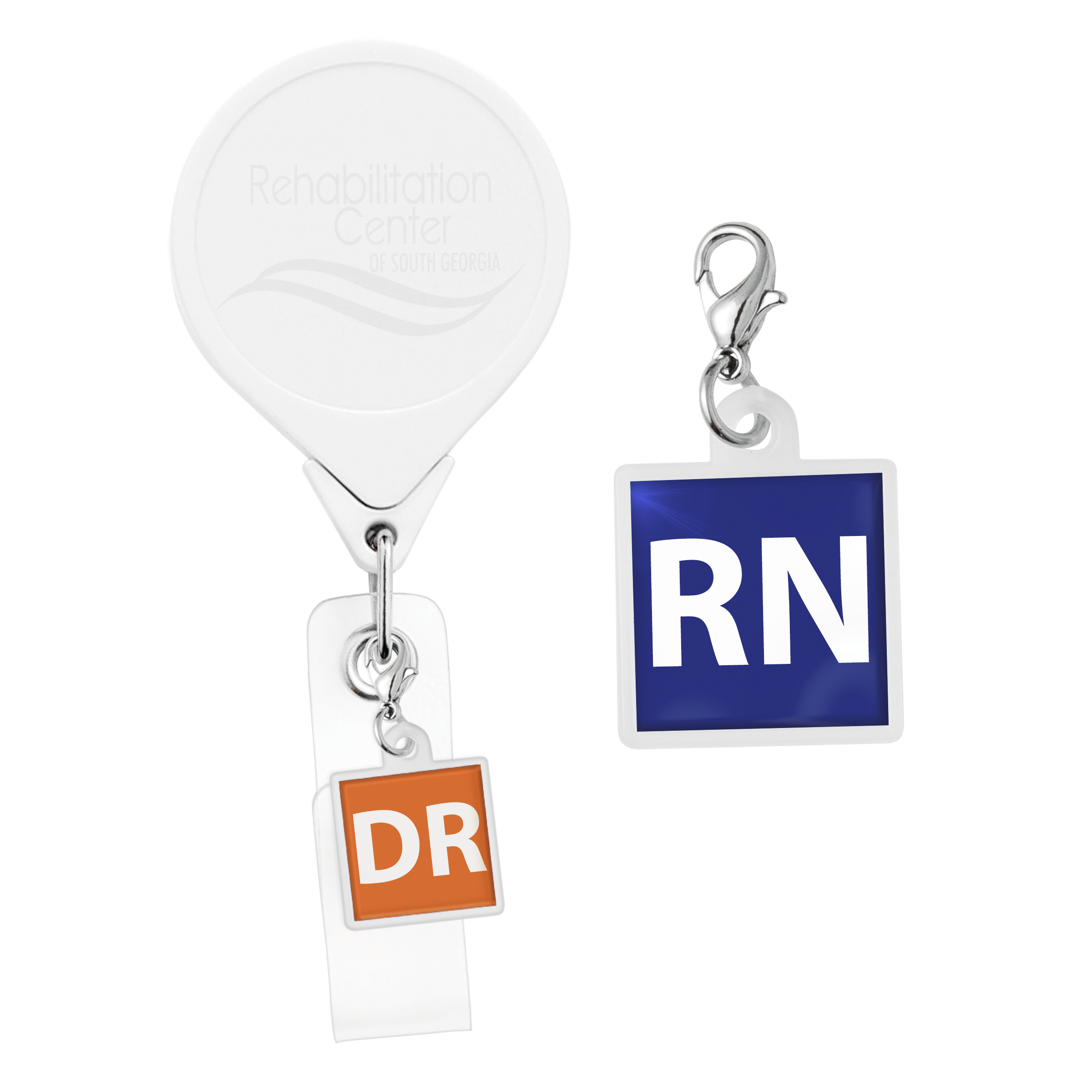 BC55 | Square Badge Reel Charm