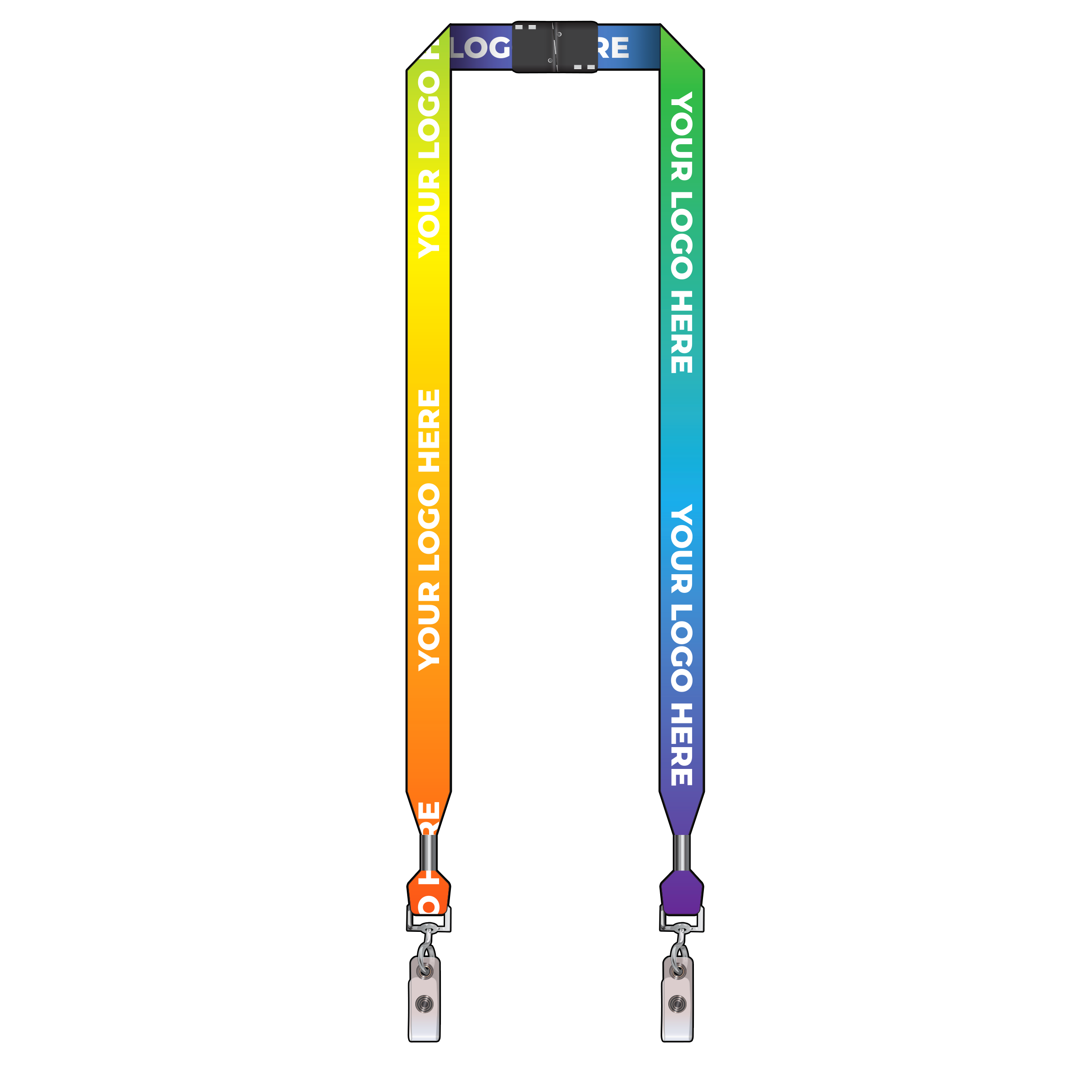 BH0003US | 3/4" Made in USA Dye Sublimation Lanyards