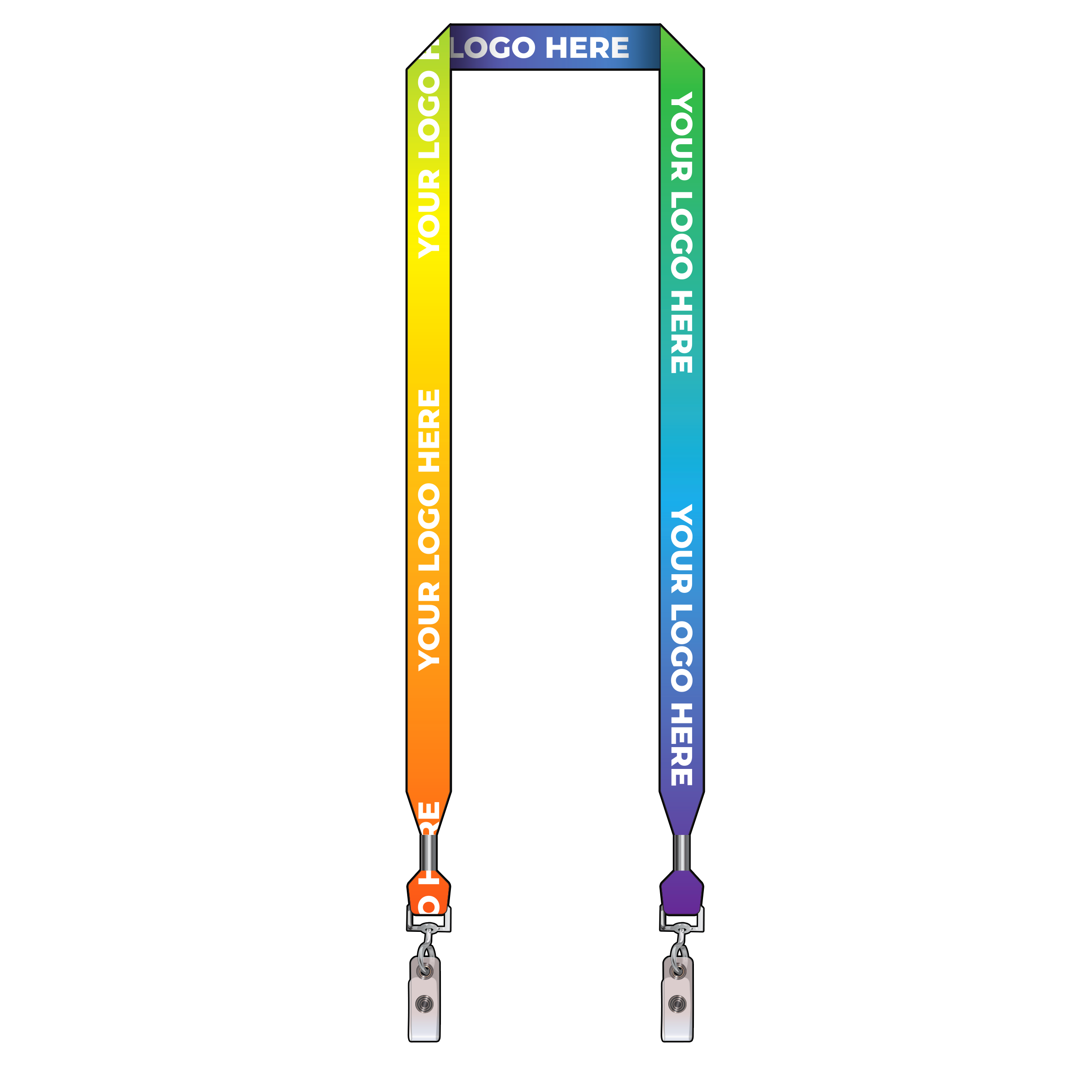 BH0003US | 3/4" Made in USA Dye Sublimation Lanyards