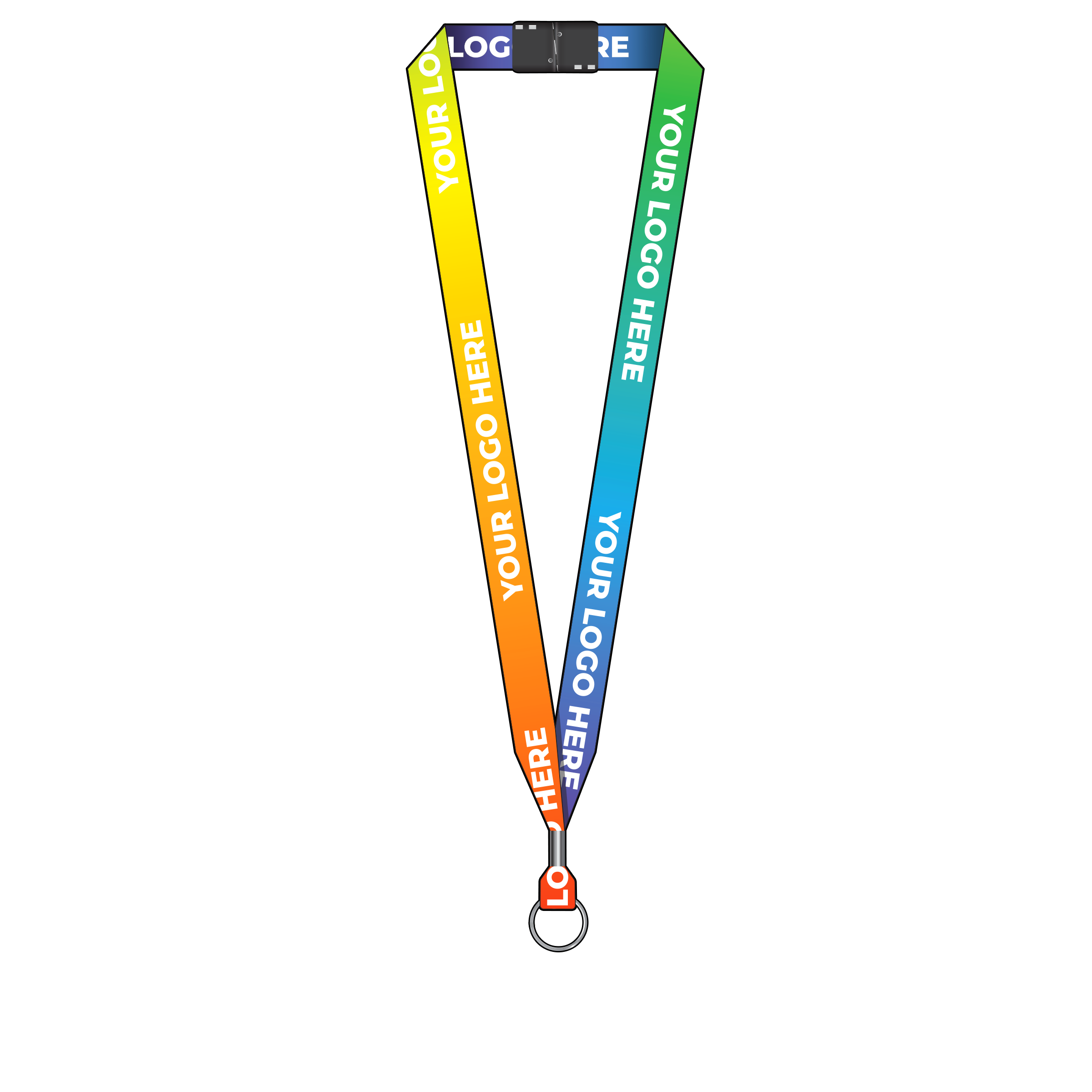 BH0003US | 3/4" Made in USA Dye Sublimation Lanyards