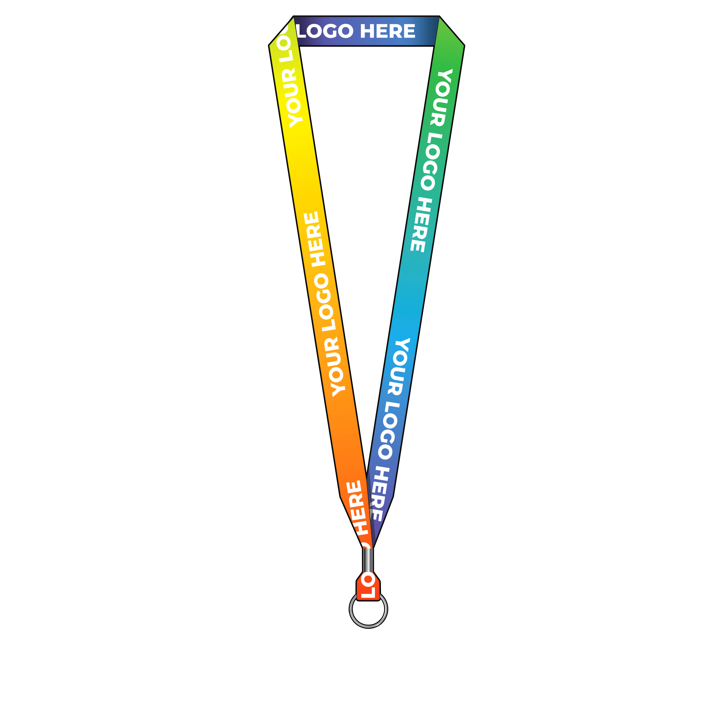 BH0003US | 3/4" Made in USA Dye Sublimation Lanyards