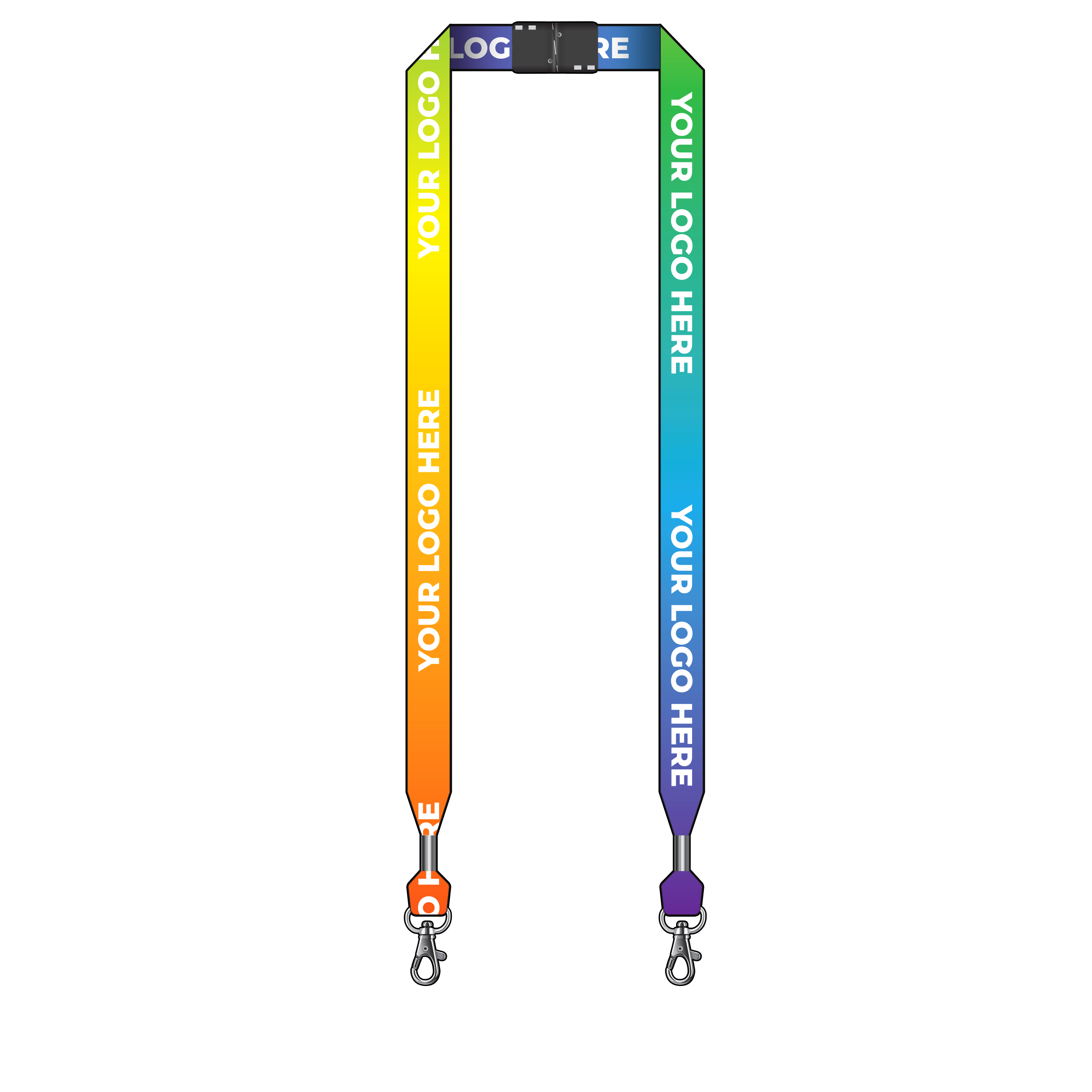 BH0003US | 3/4" Made in USA Dye Sublimation Lanyards