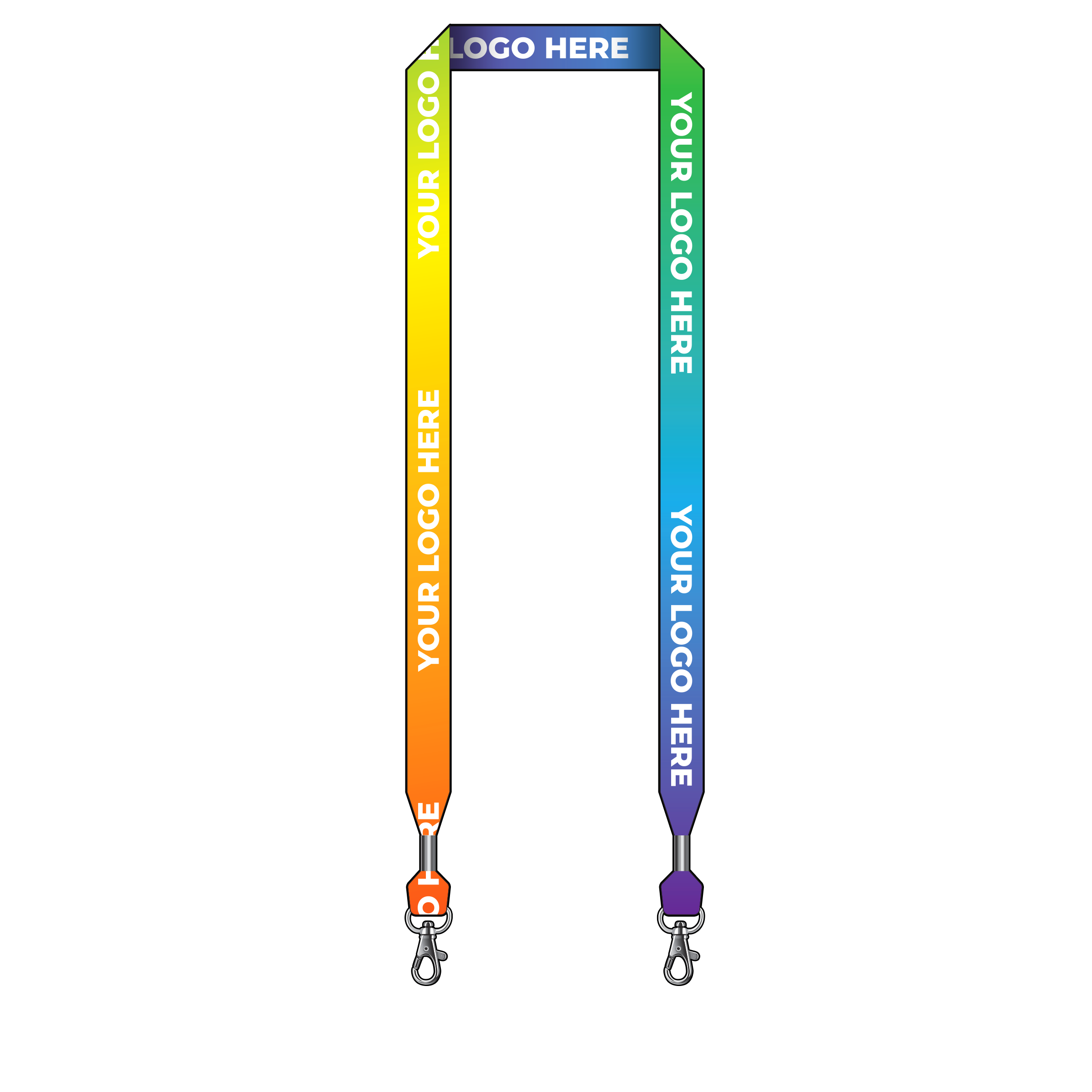 BH0003US | 3/4" Made in USA Dye Sublimation Lanyards