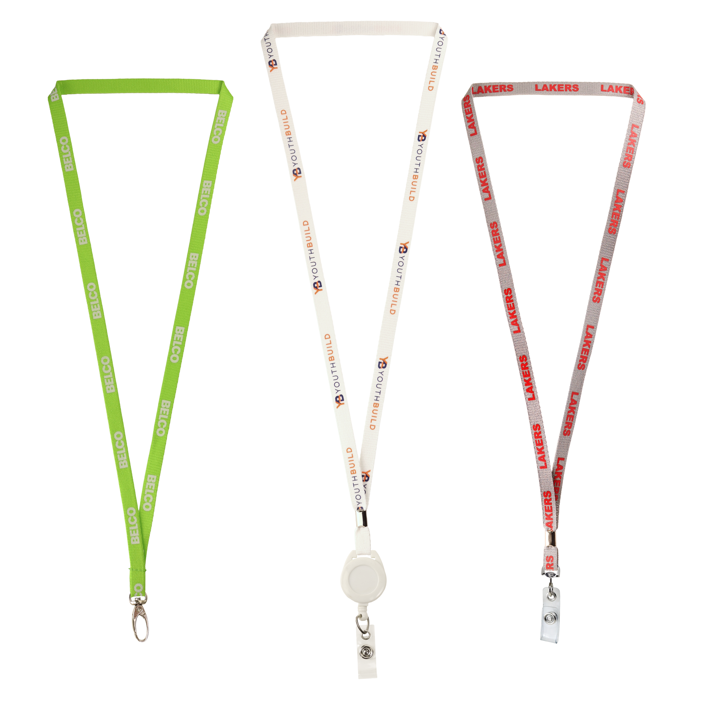 BH0011 | 3/8" MicroWeave Silkscreen Lanyards :: NON-STANDARD END ATTACHMENTS