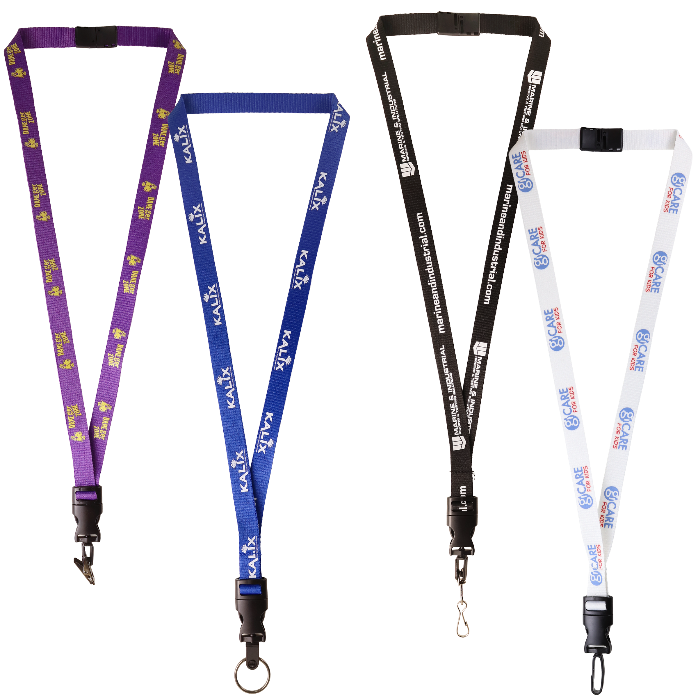 BH0012 | 5/8" MicroWeave Silkscreen Lanyards :: DETACH BUCKLE