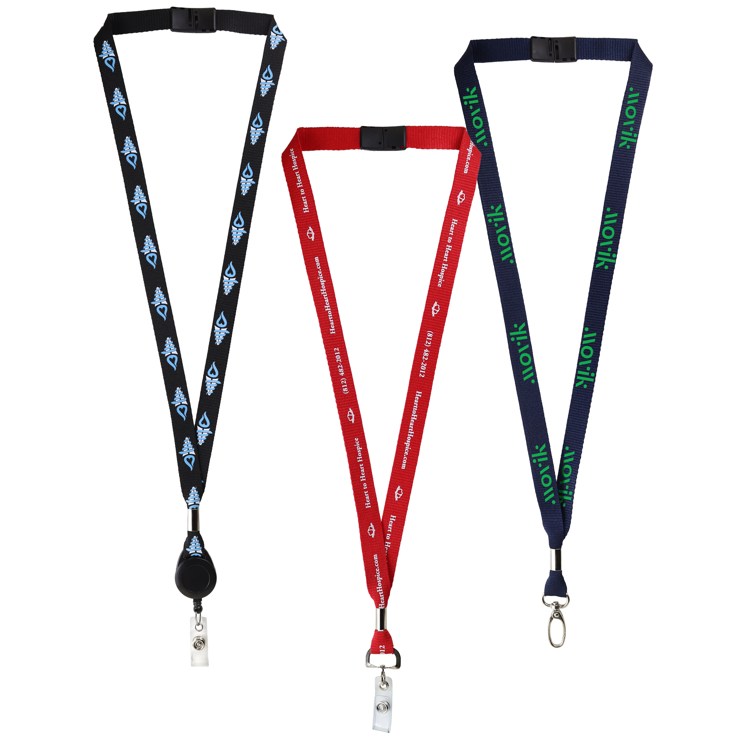 BH0012 | 5/8" MicroWeave Silkscreen Lanyards :: NON-STANDARD END ATTACHMENTS