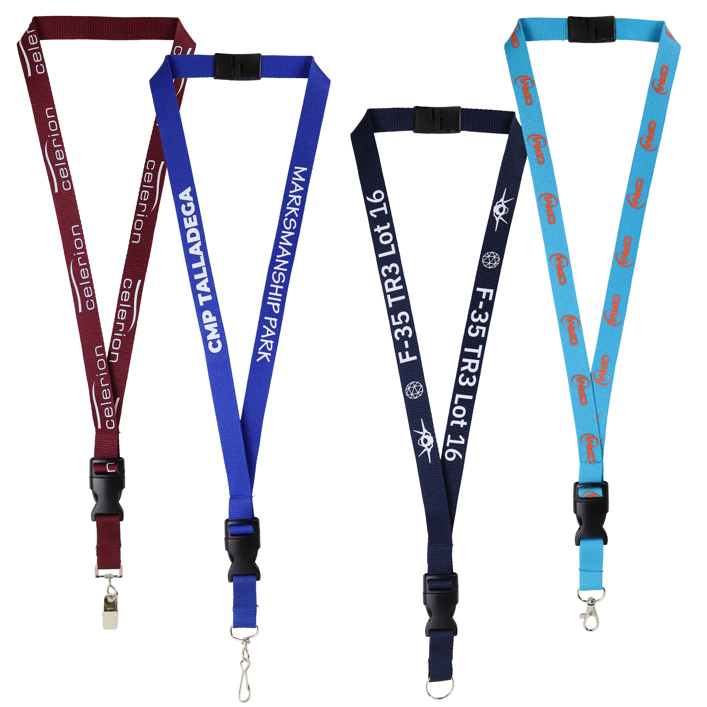BH0013 | 3/4" MicroWeave Silkscreen Lanyards :: DETACH BUCKLE WITH EXTENSION