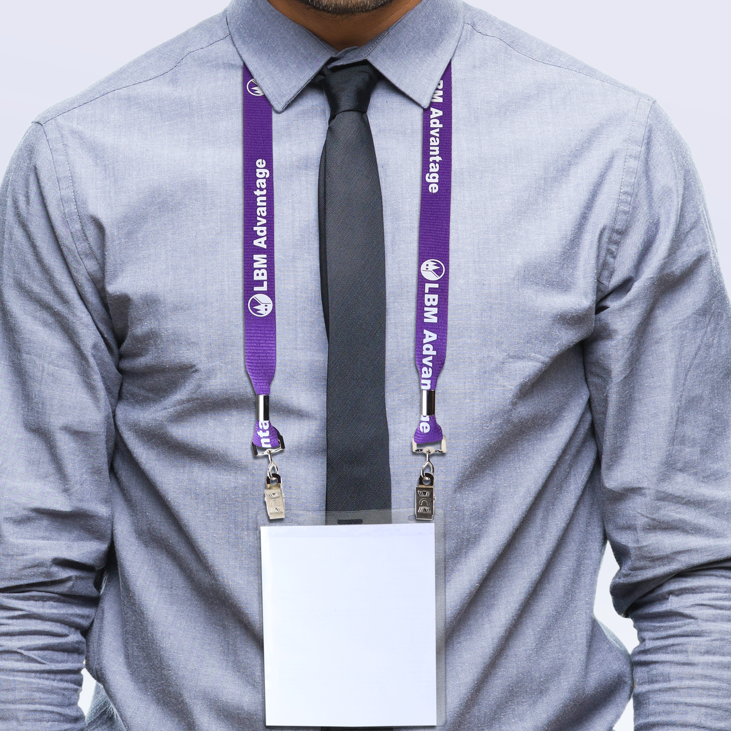 BH0013 | 3/4" MicroWeave Silkscreen Lanyards :: DOUBLE ENDED