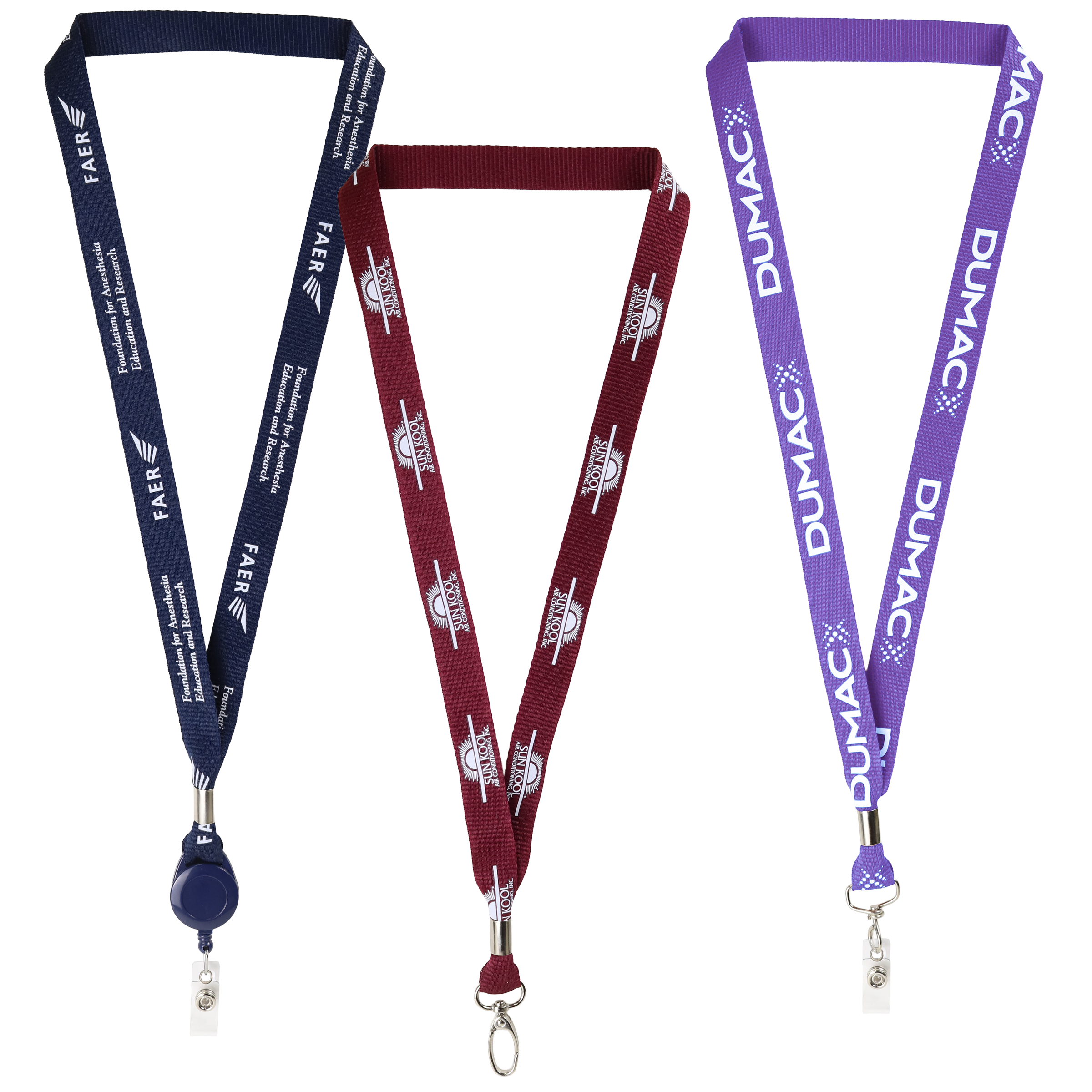 BH0013 | 3/4" MicroWeave Silkscreen Lanyards :: NON-STANDARD END ATTACHMENTS
