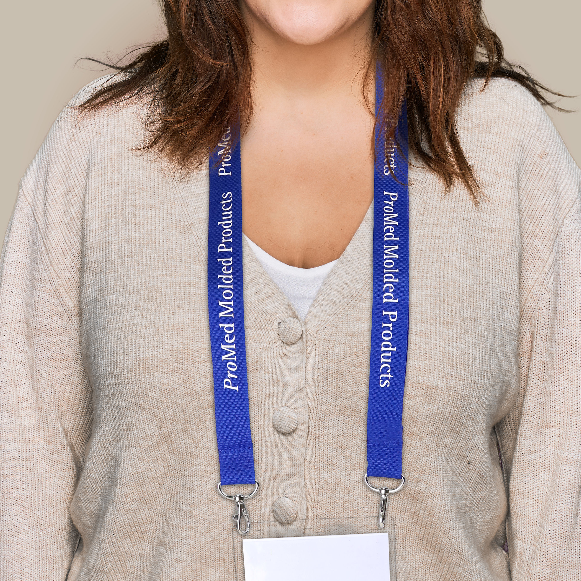 BH0014 | 1" MicroWeave Silkscreen Lanyards :: DOUBLE ENDED