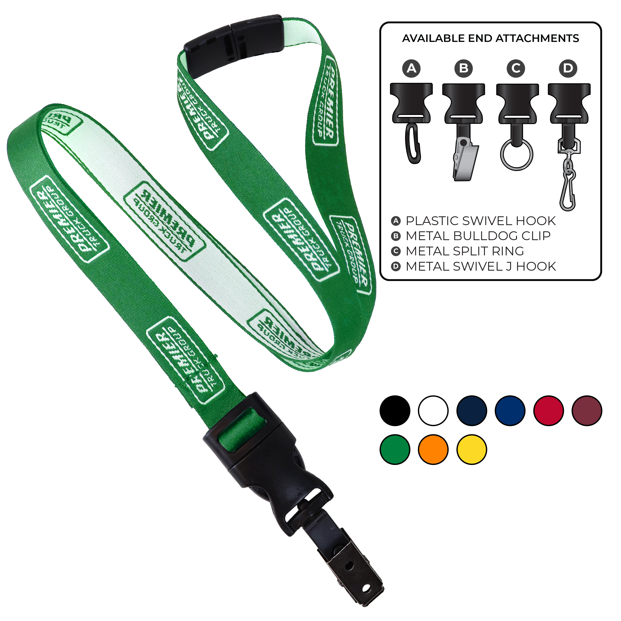 BH0022 | 5/8" Woven Lanyards :: DETACH BUCKLE