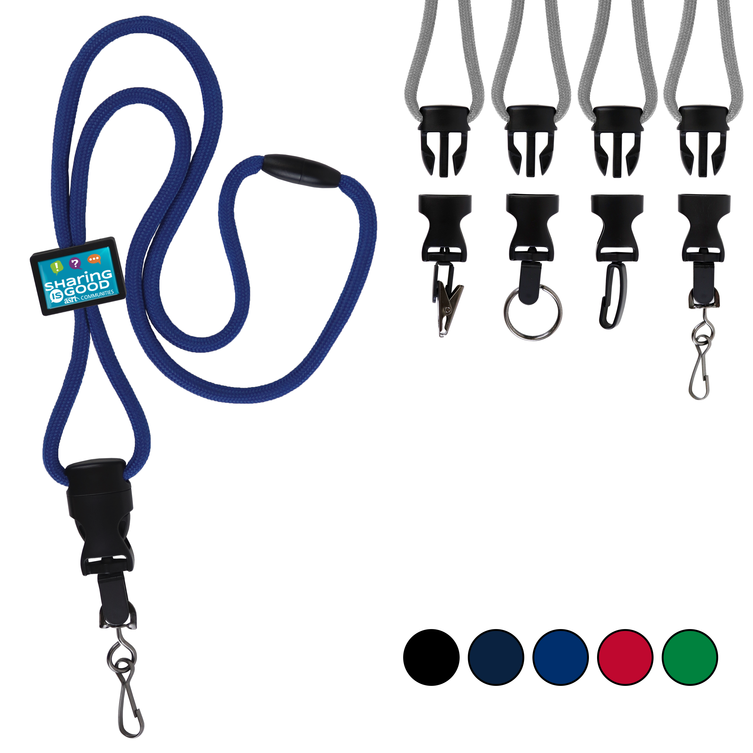 BH018 | Braided Lanyard with Rectangle Slider