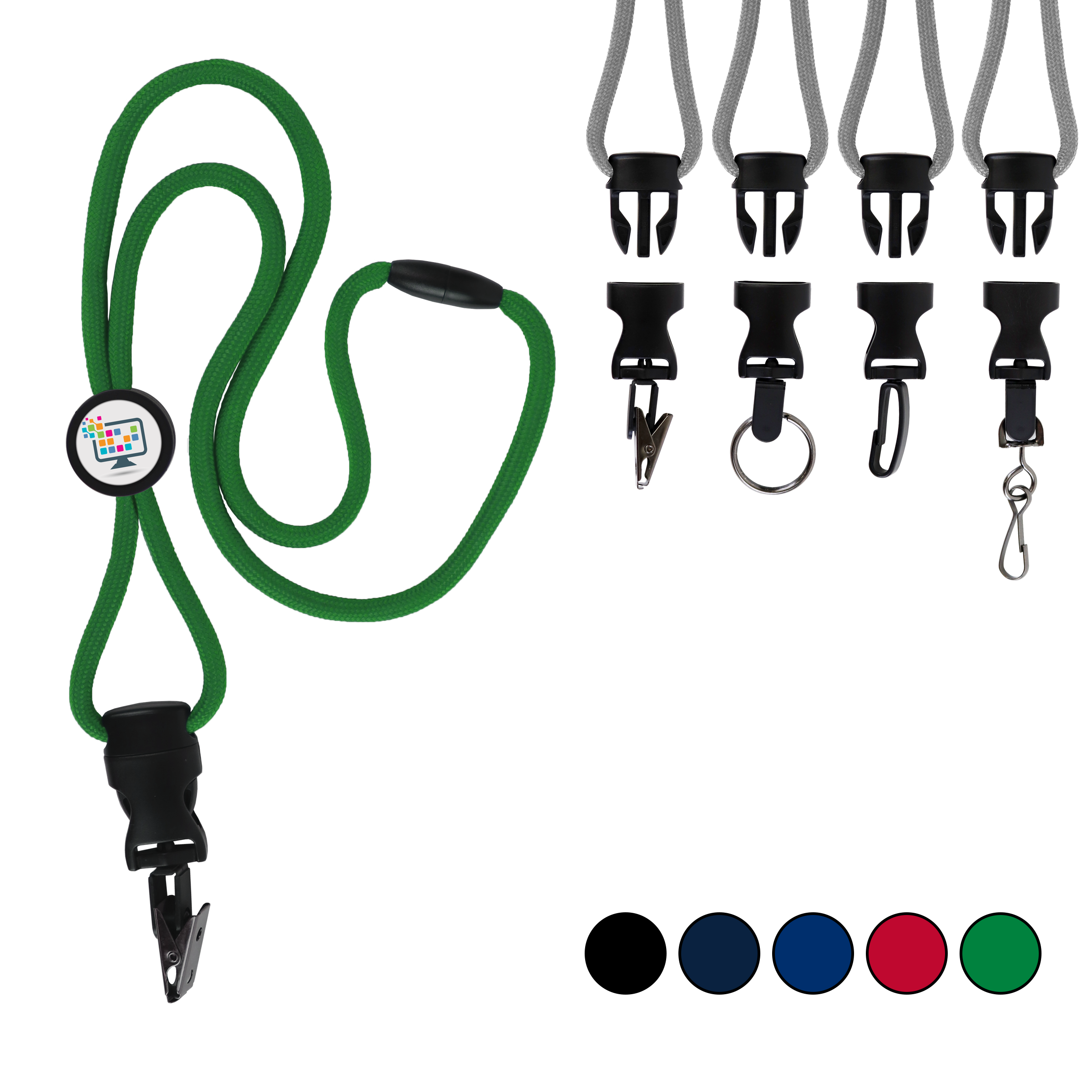 BH044 | Braided Lanyard with Round Slider