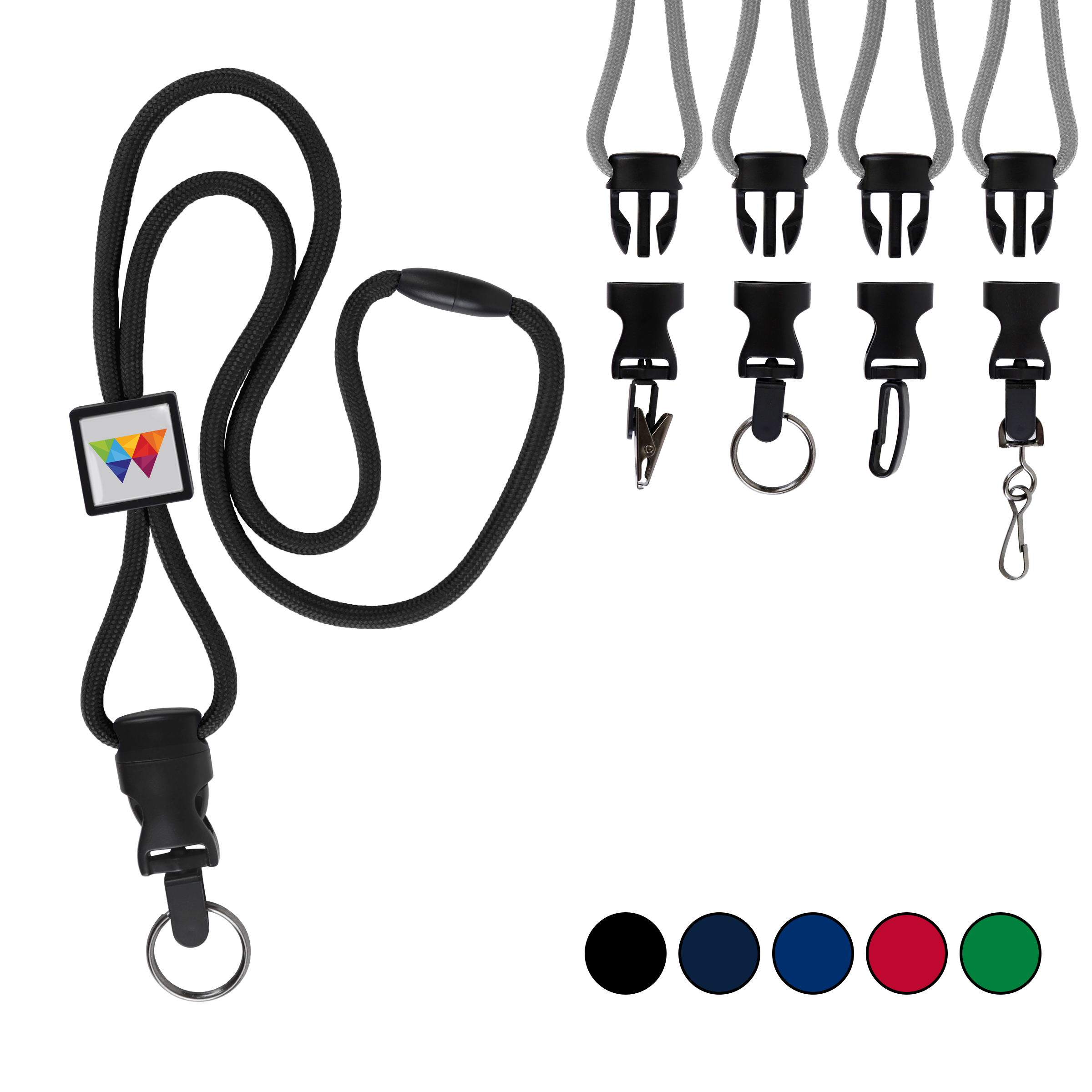 BH055 | Braided Lanyard with Square Slider