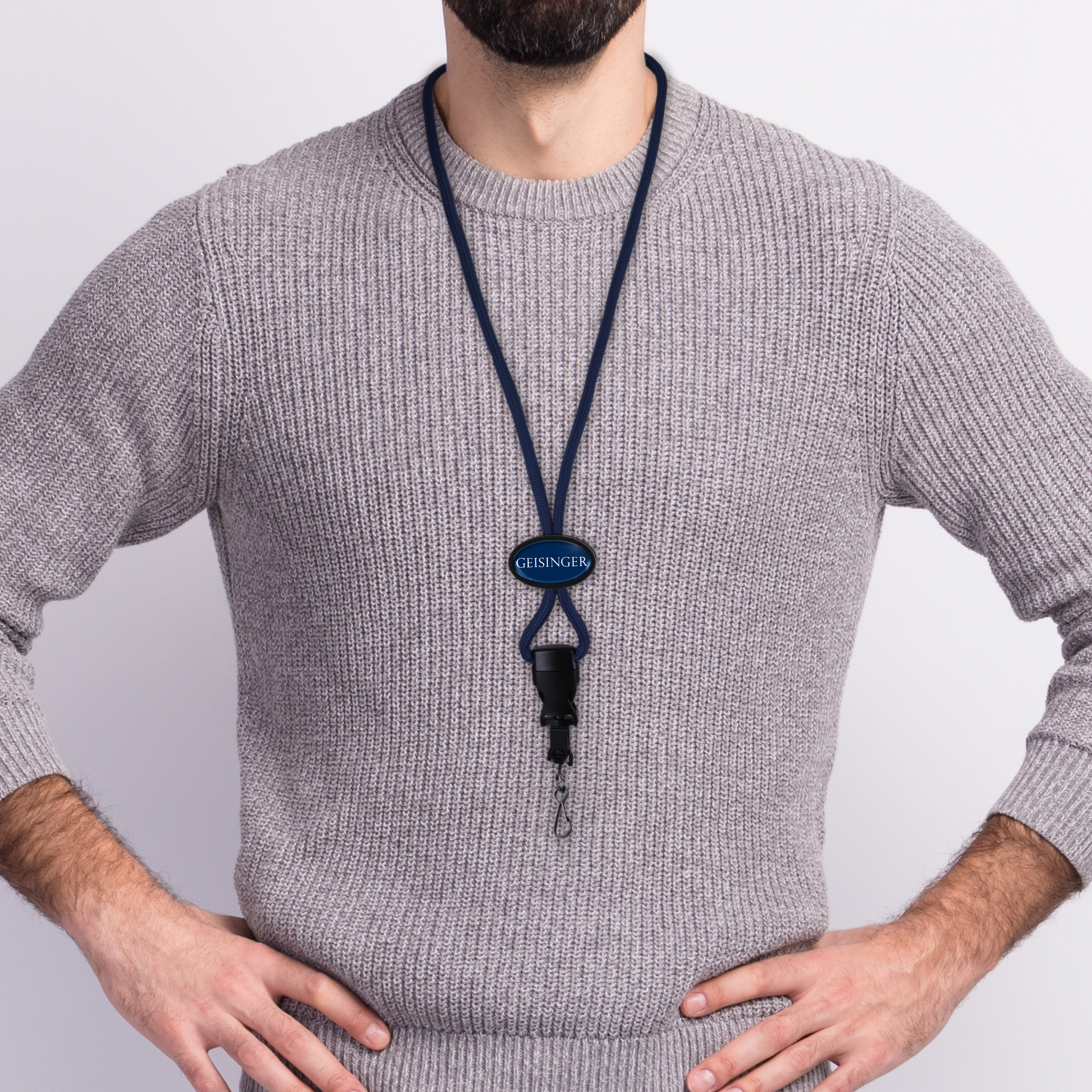 BH066 | Braided Lanyard with Oval Slider