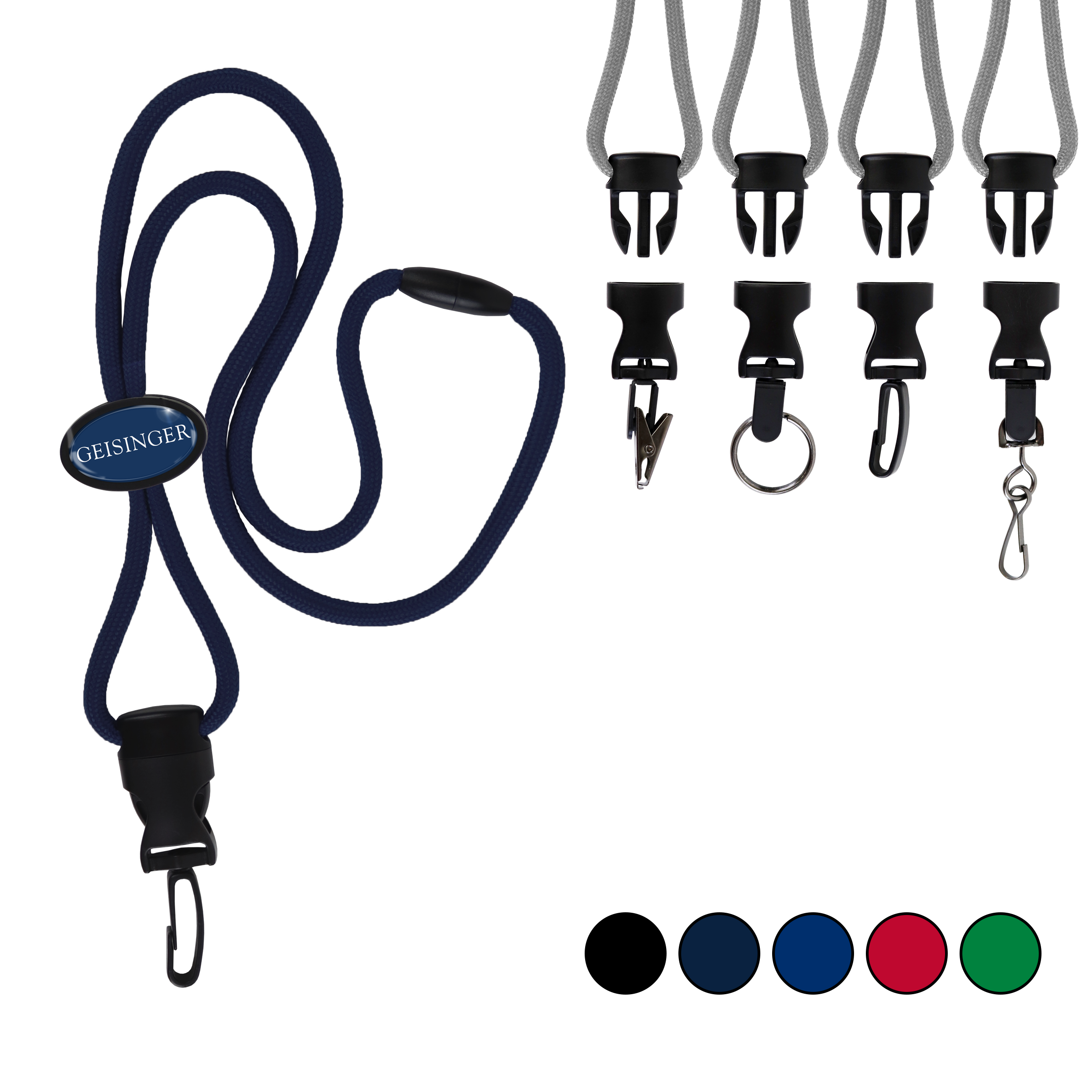 BH066 | Braided Lanyard with Oval Slider