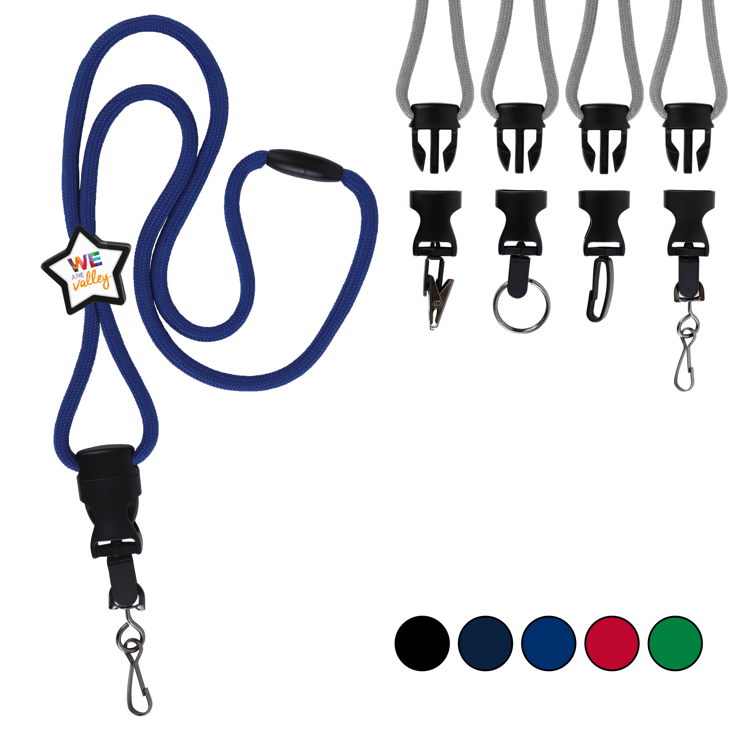 BH086 | Braided Lanyard with Star Slider