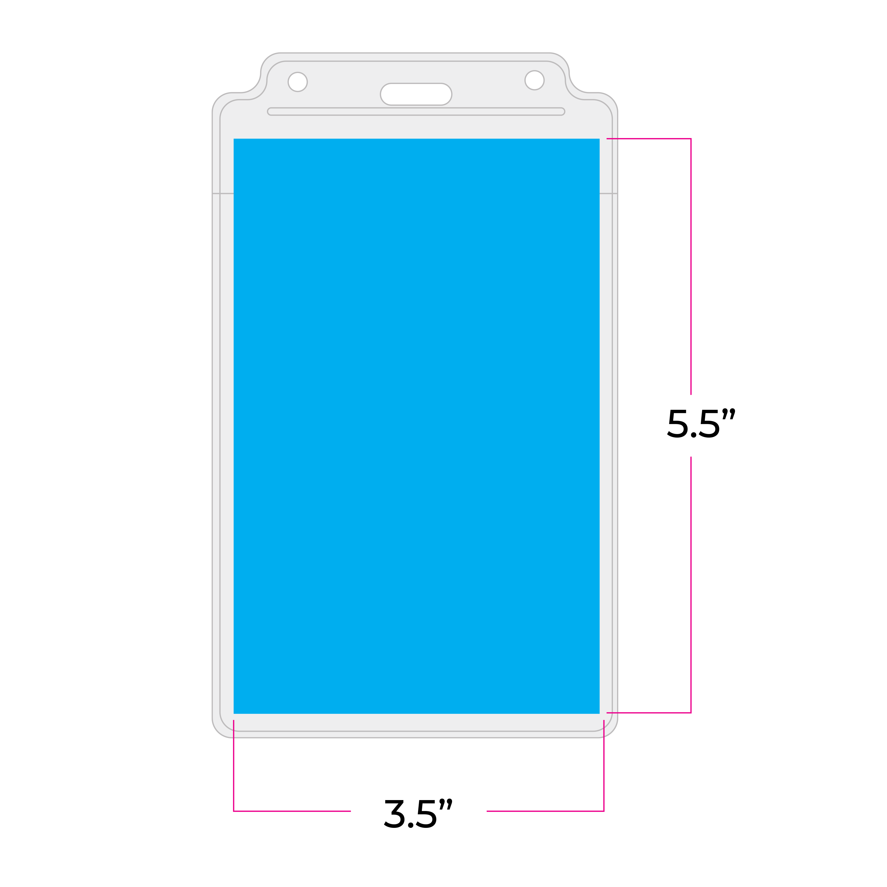 BH1605 | Event Size Vinyl Badge Holder with Overlay Top Flap