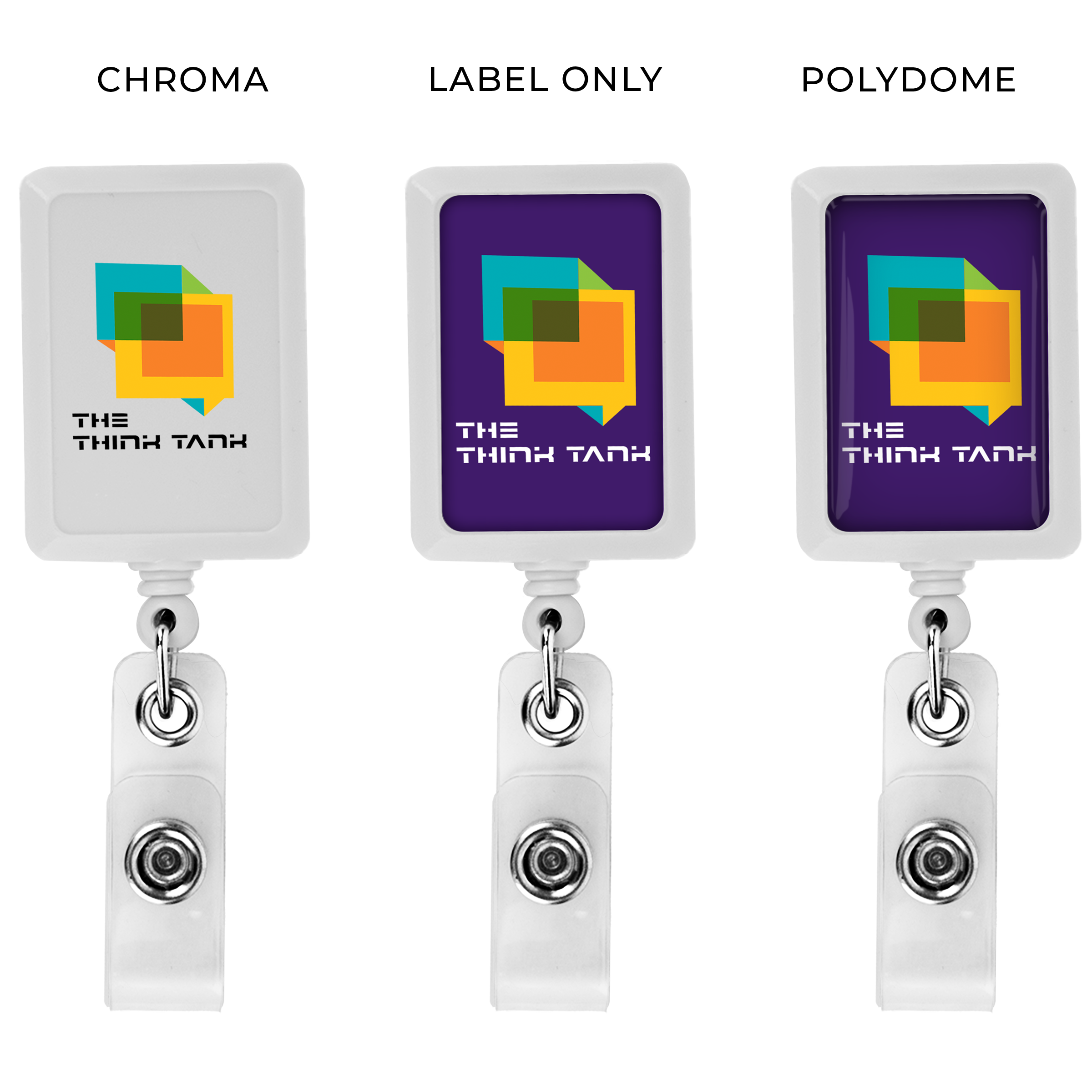 OVERSTOCK:: BH17WH | JUMBO Vertical Rectangle Badge Reel