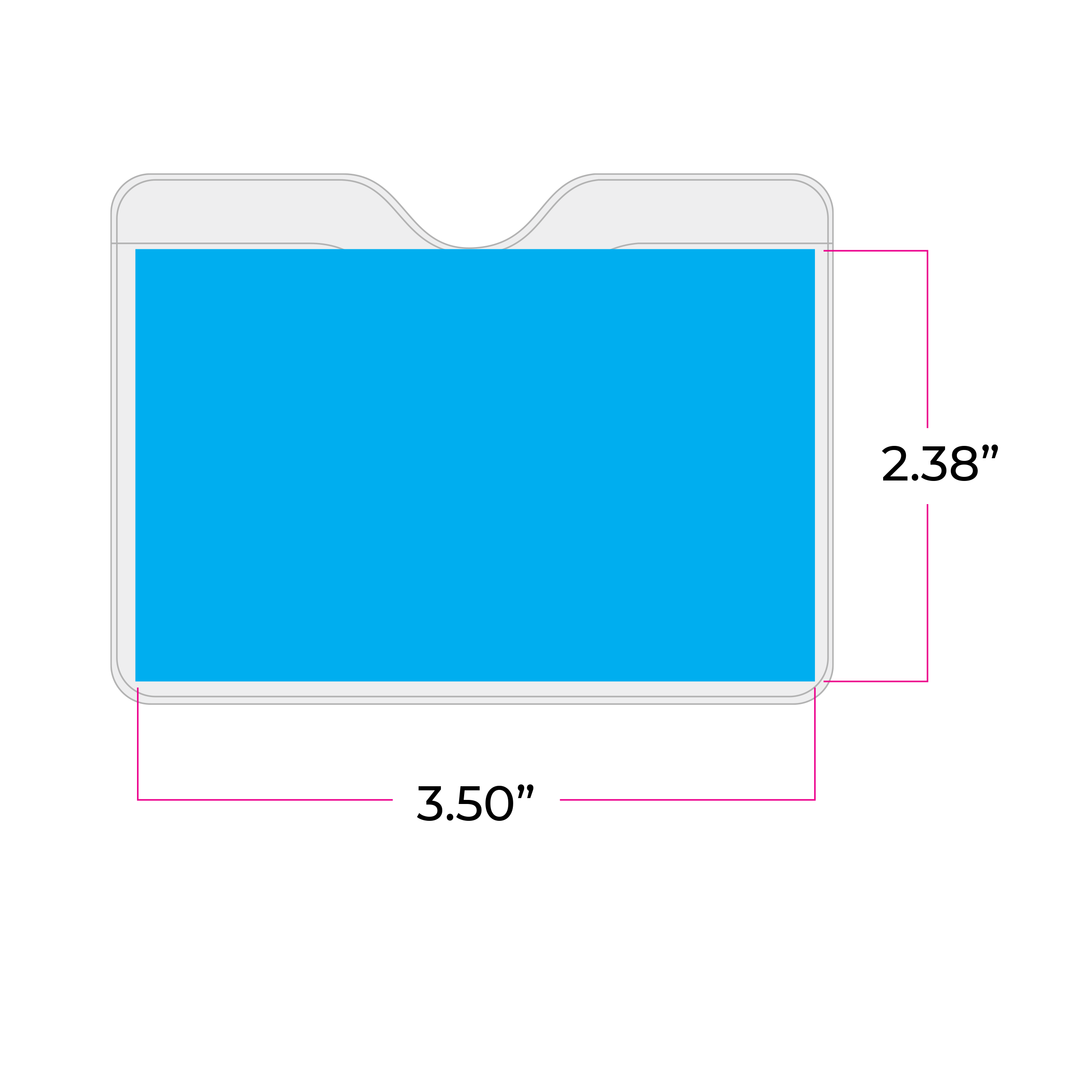 BH1810 | Clear Horizontal Card Holder with Clip