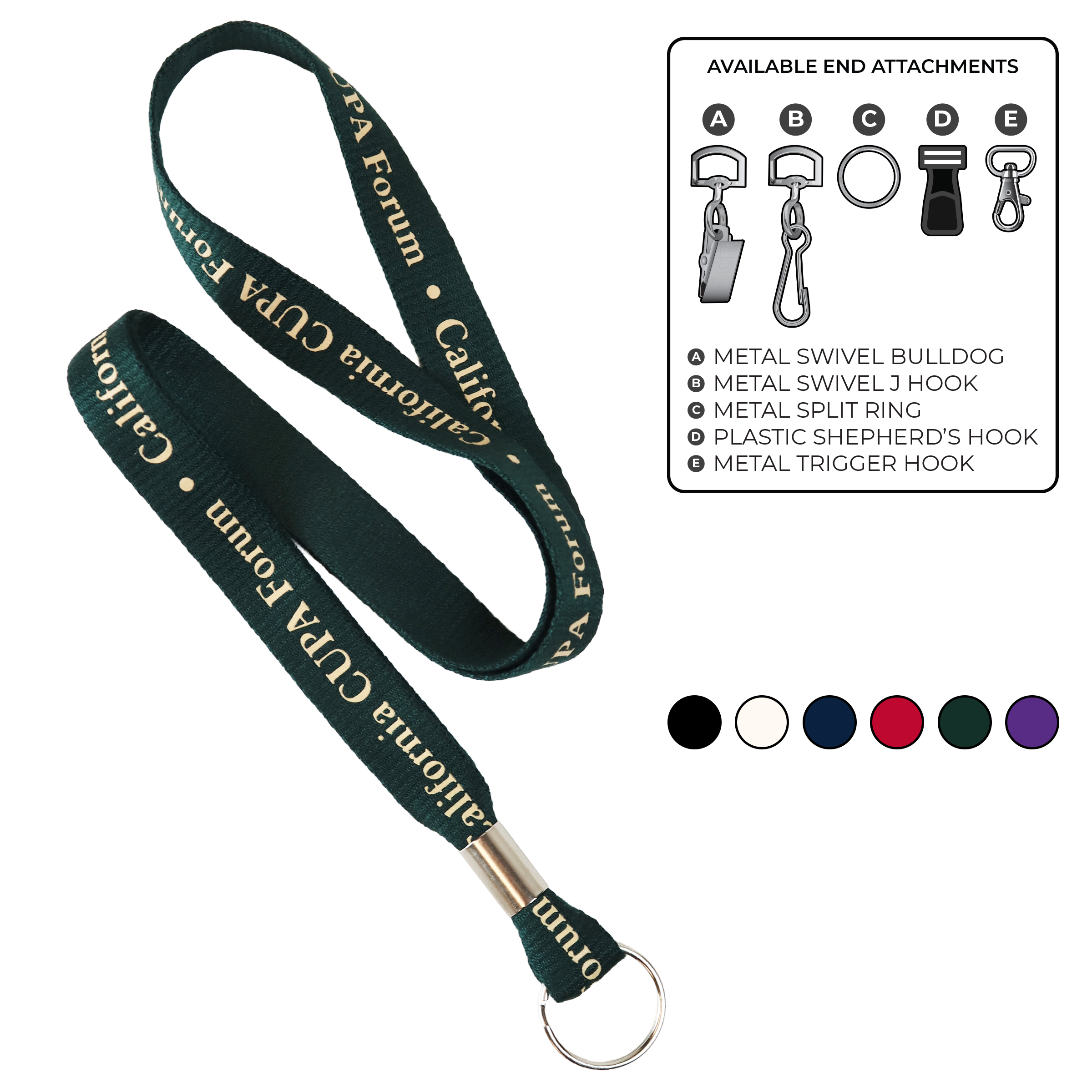BH2050 | 5/8" Bamboo Silkscreen Lanyards