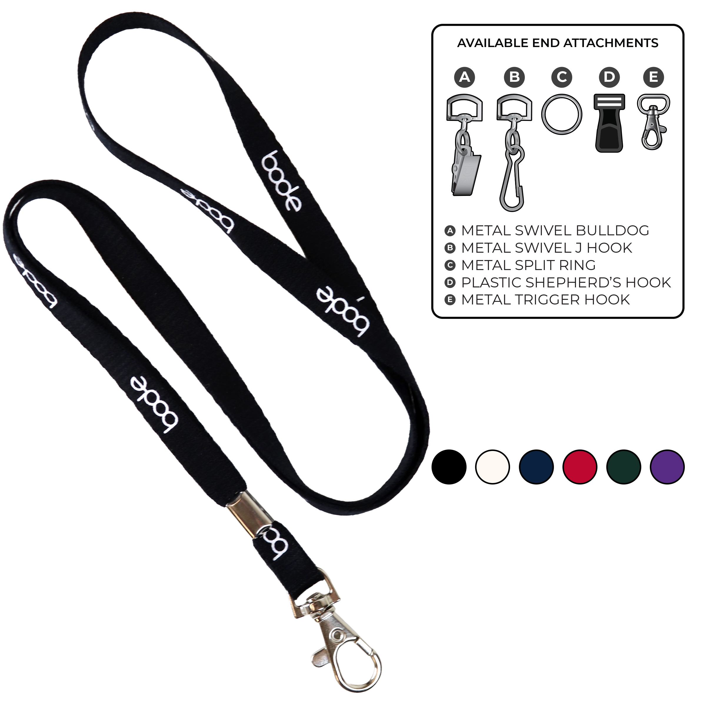 BH2055 | 3/8" Bamboo Silkscreen Lanyards