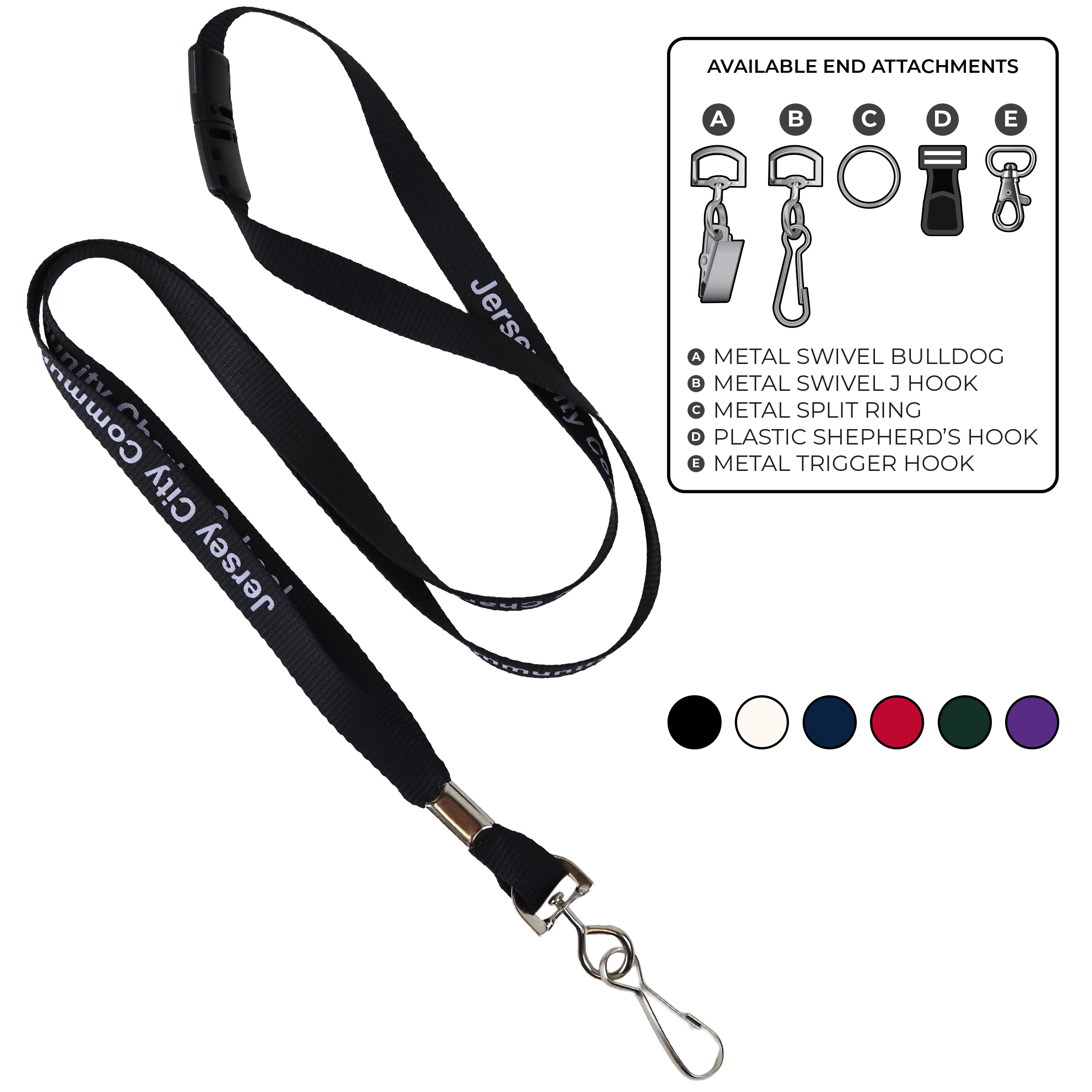 BH2060 | 3/8" P.E.T. Recycled Silkscreen Lanyards