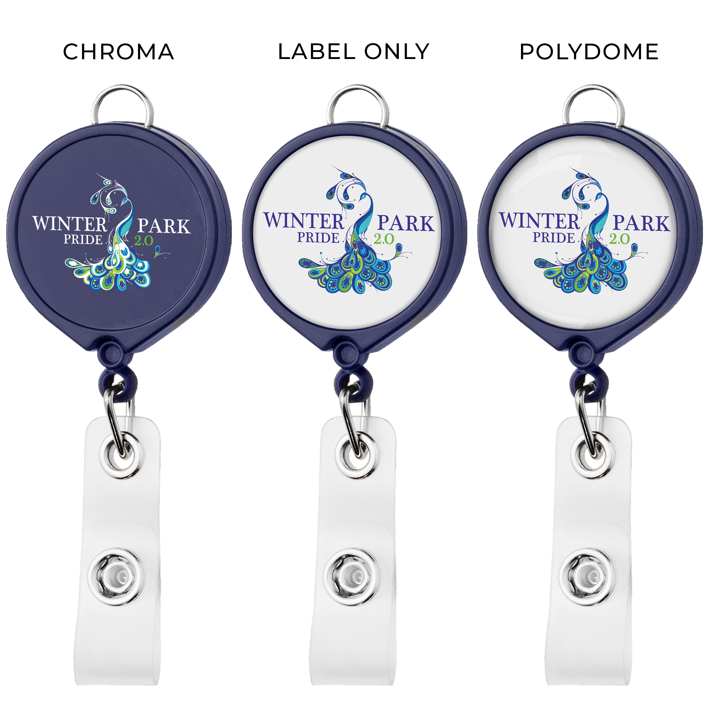 BH30 | Large Face Badge Reel with Lanyard Attachment