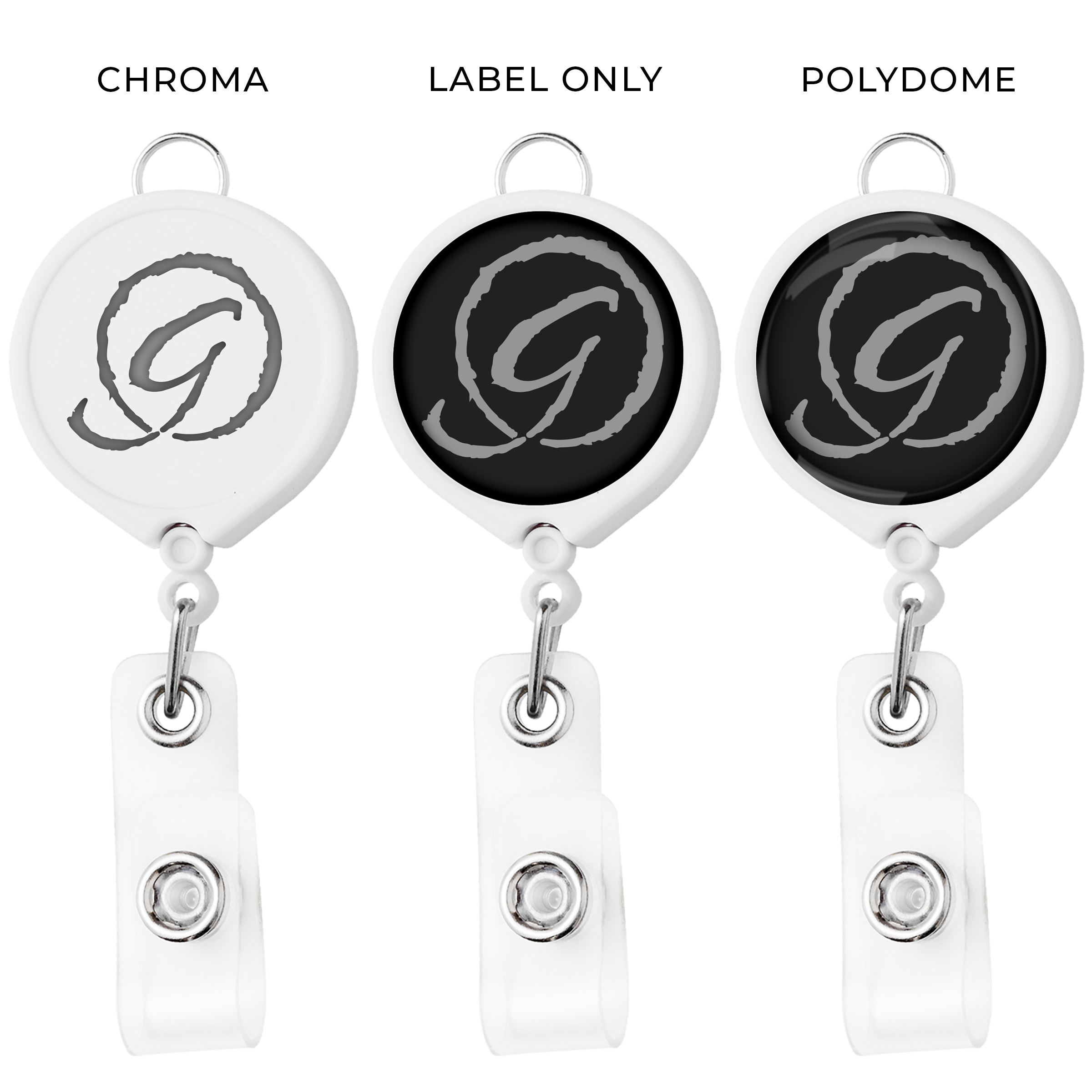 BH30 | Large Face Badge Reel with Lanyard Attachment