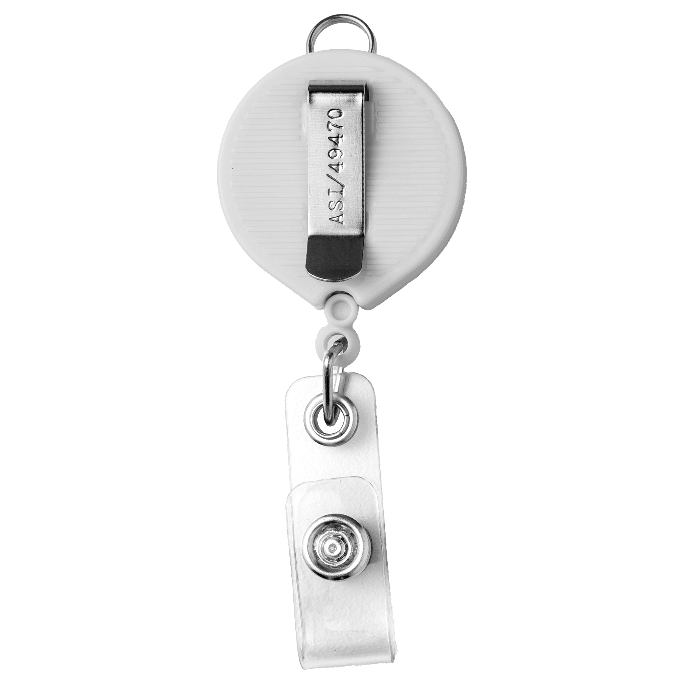 OVERSTOCK :: BH30WH | Large Face Badge Reel with Lanyard Attachment