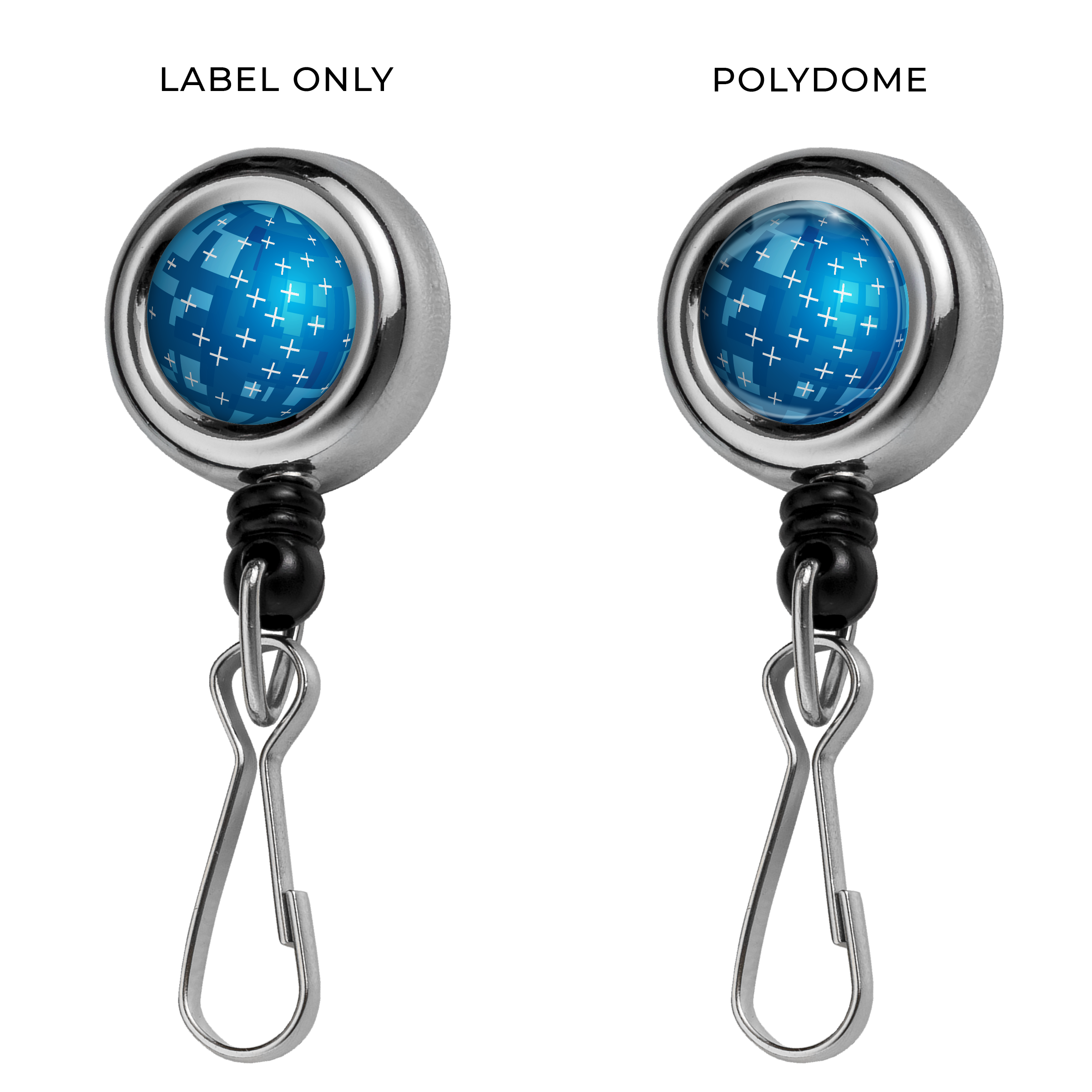 BH340 | Chrome Metal Badge Reel