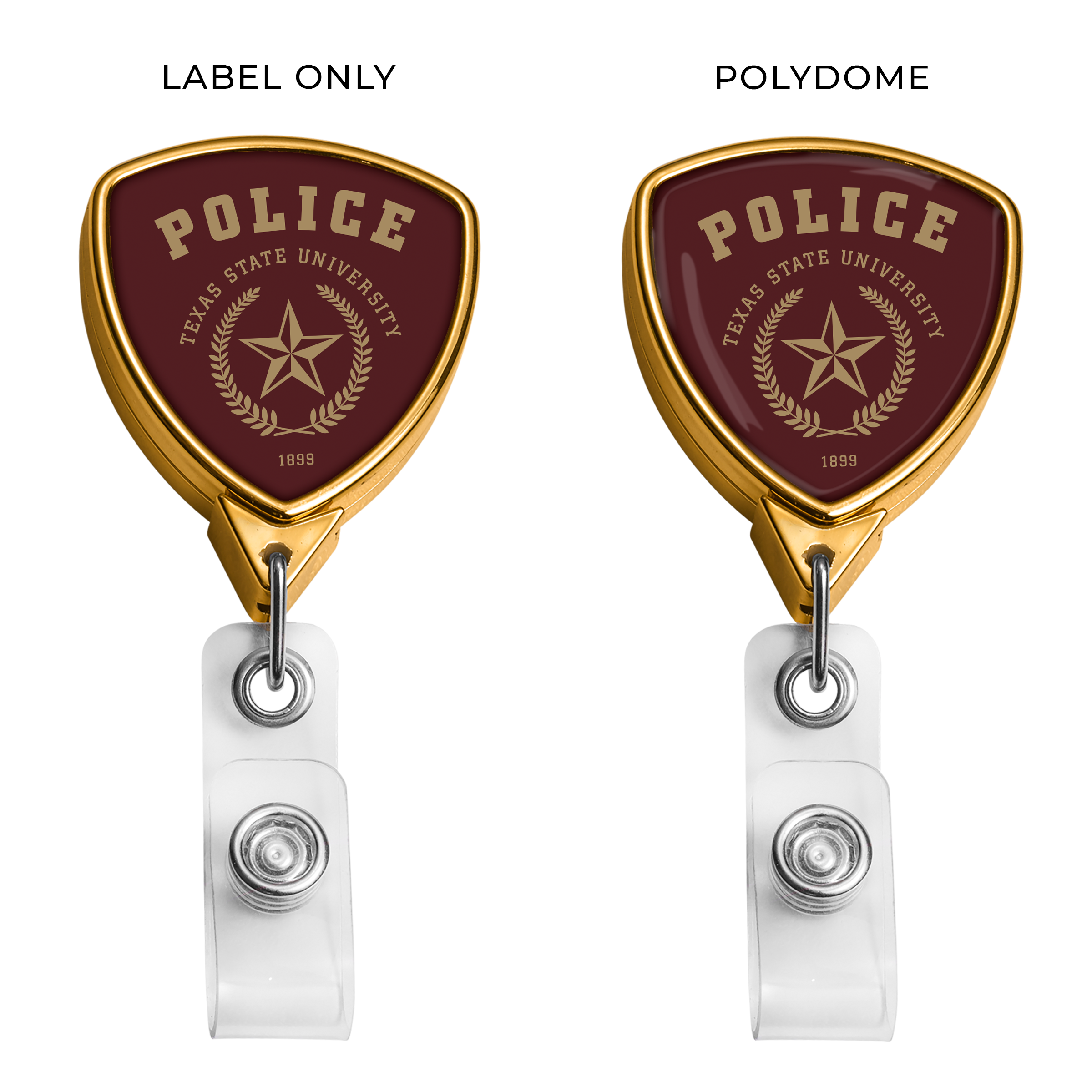 BH37CH | Metallic Finish Shield Badge Reel