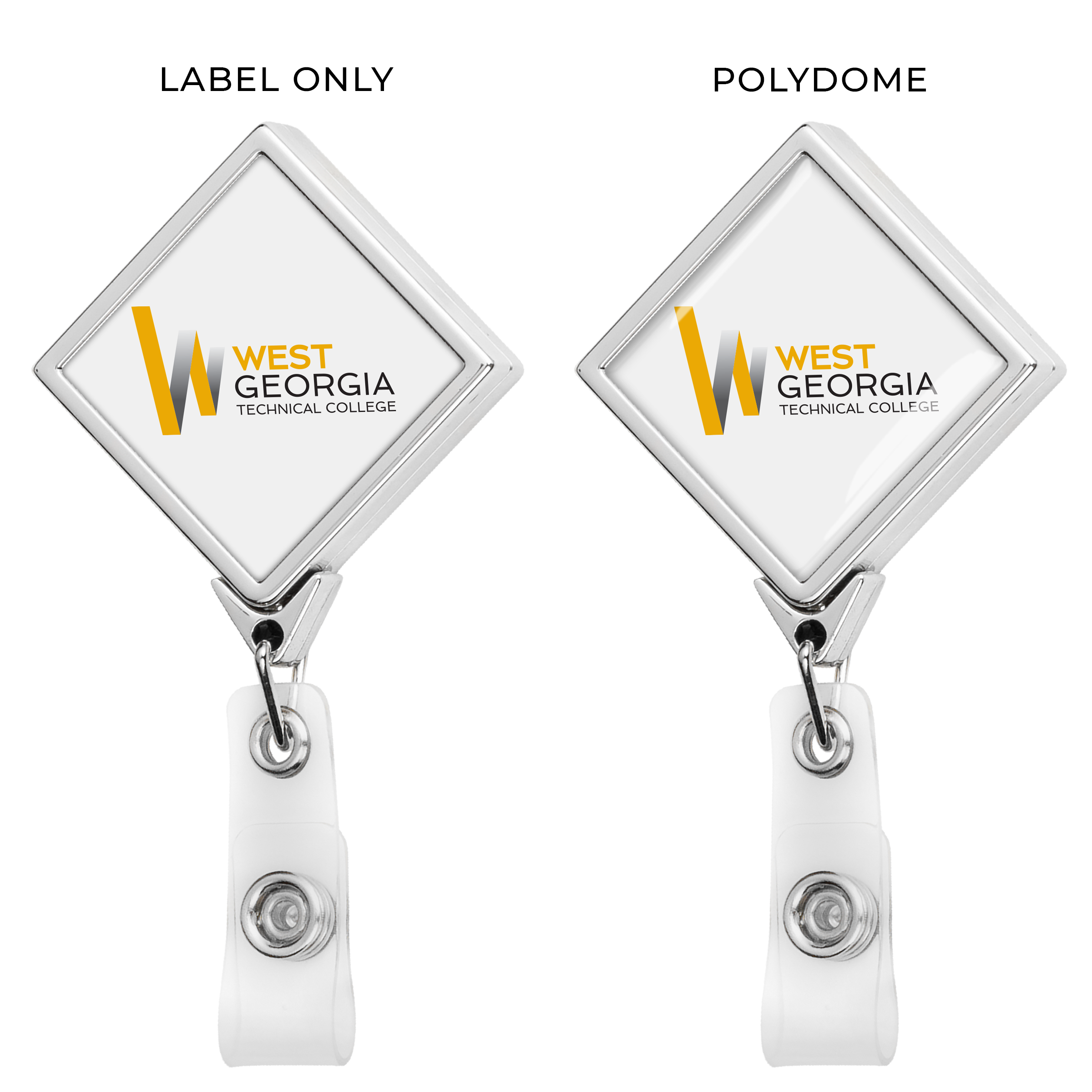 BH38 | JUMBO Diamond Badge Reel :: CHROME