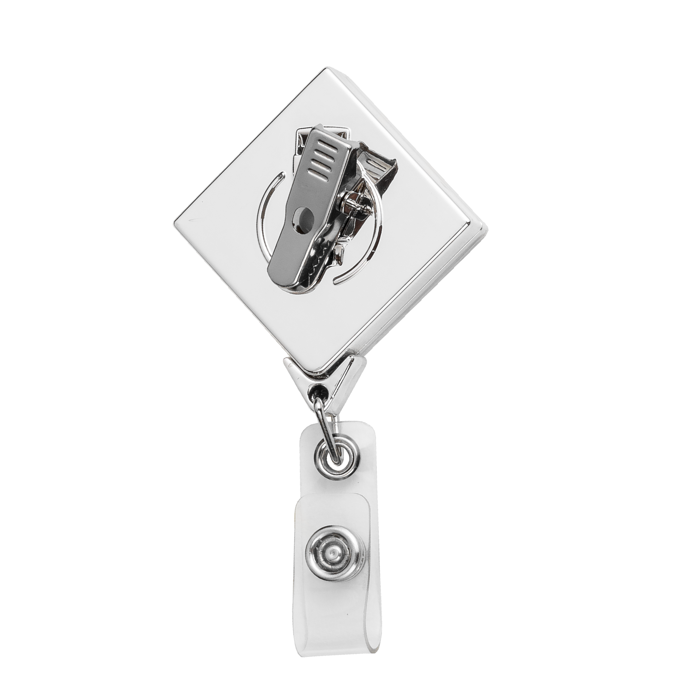 BH38 | JUMBO Diamond Badge Reel :: CHROME