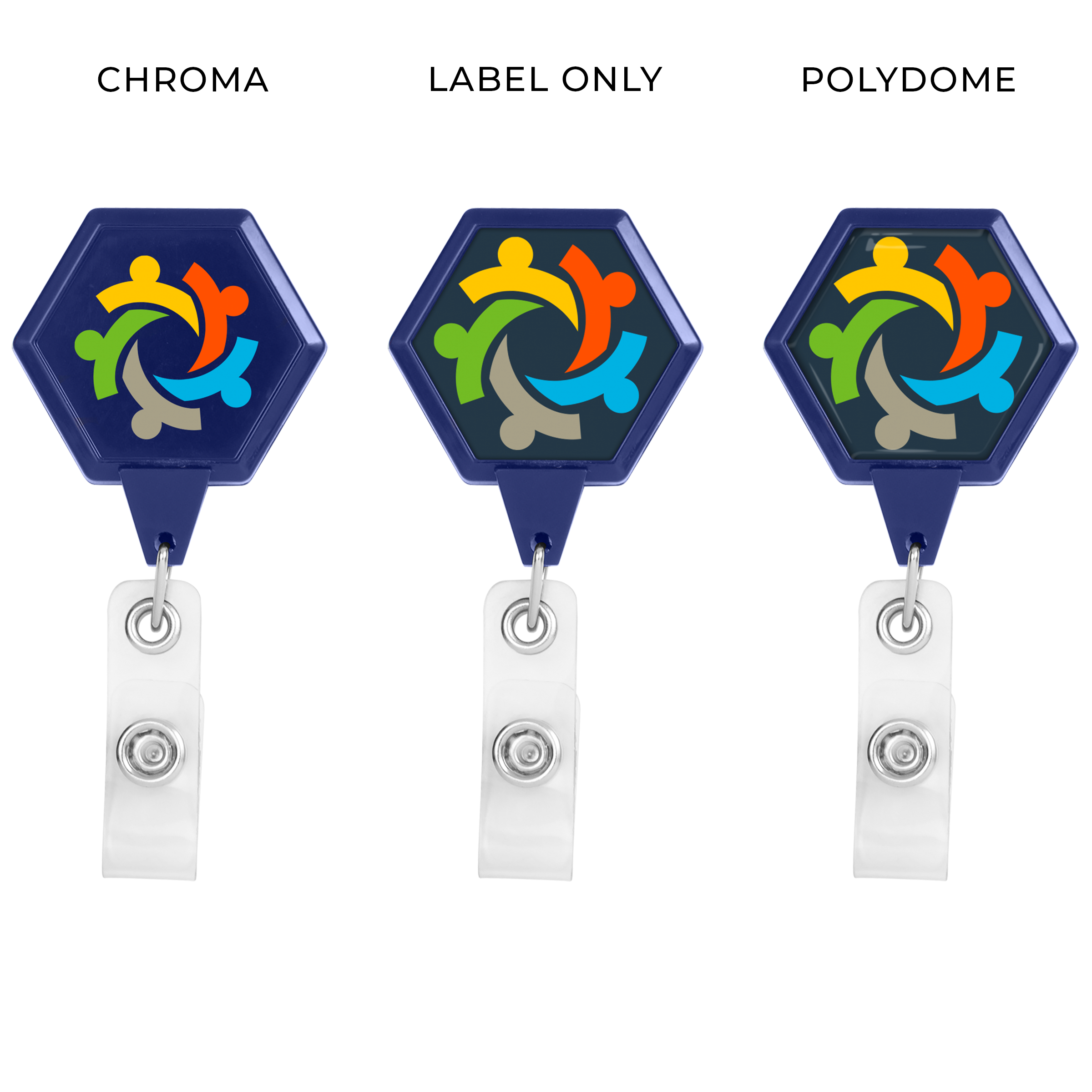 OVERSTOCK:: BH39BL | JUMBO Hexagon Badge Reel