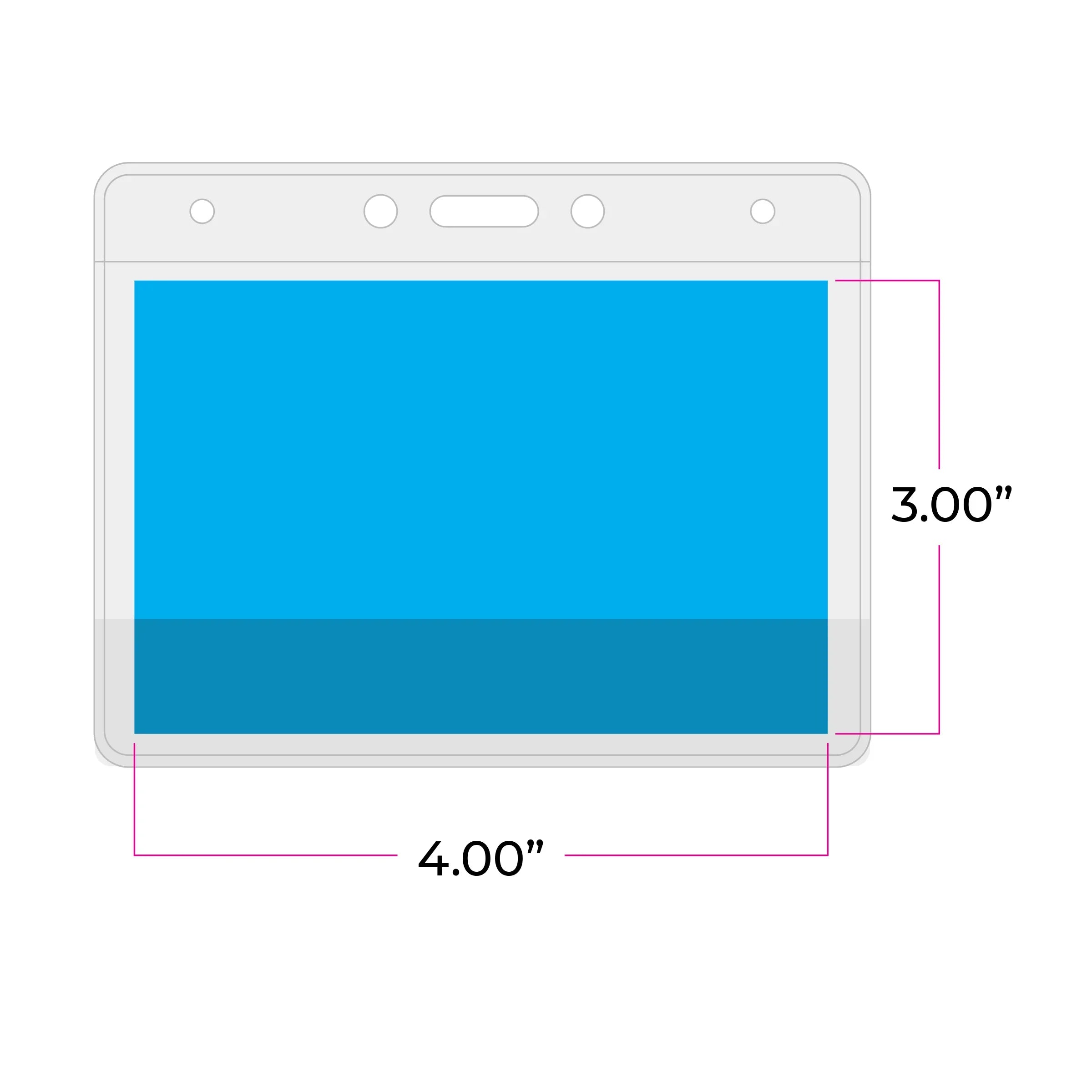 BH403 | Vinyl Card Holder with Translucent Color Bar