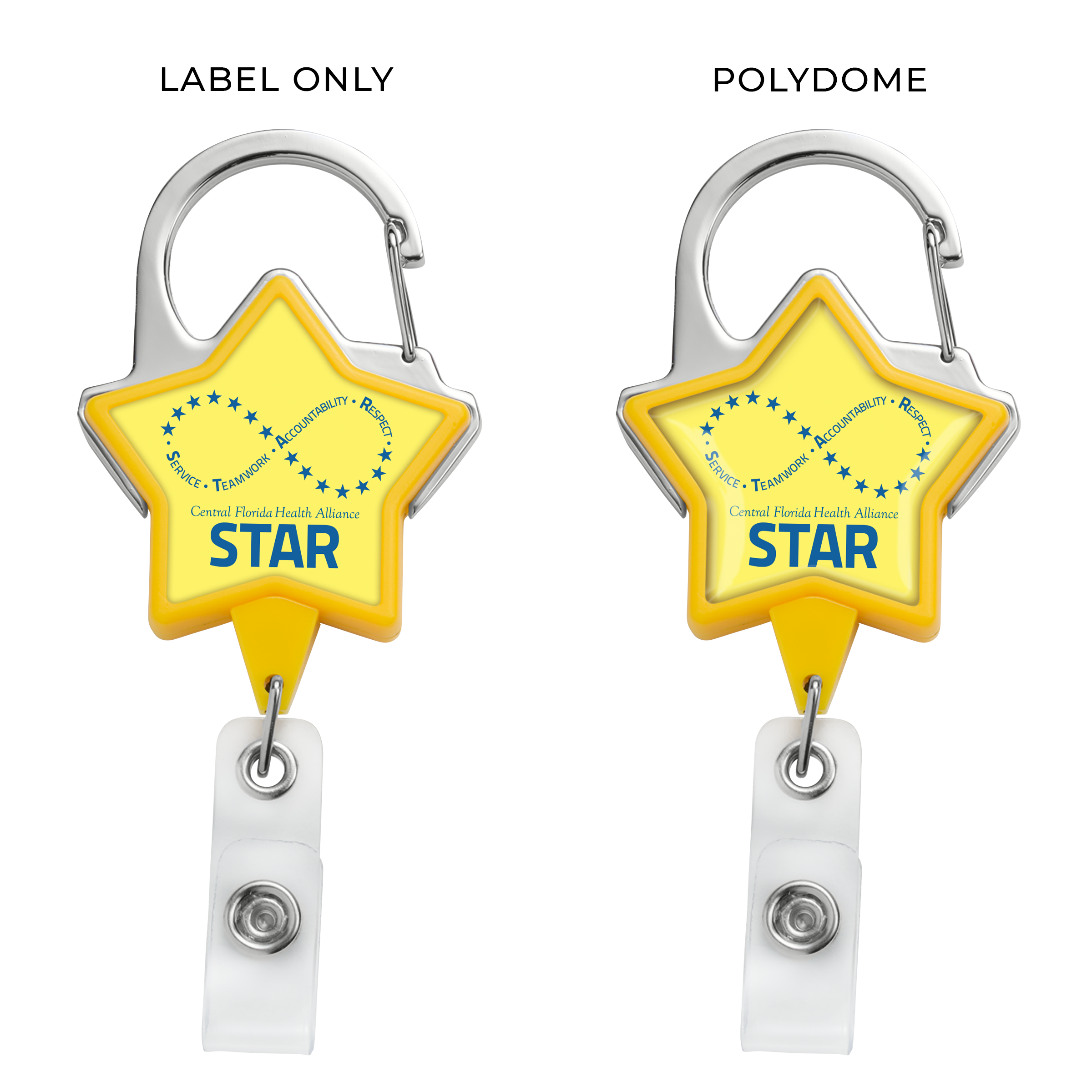 BH41 | JUMBO Star Carabiner Badge Reel