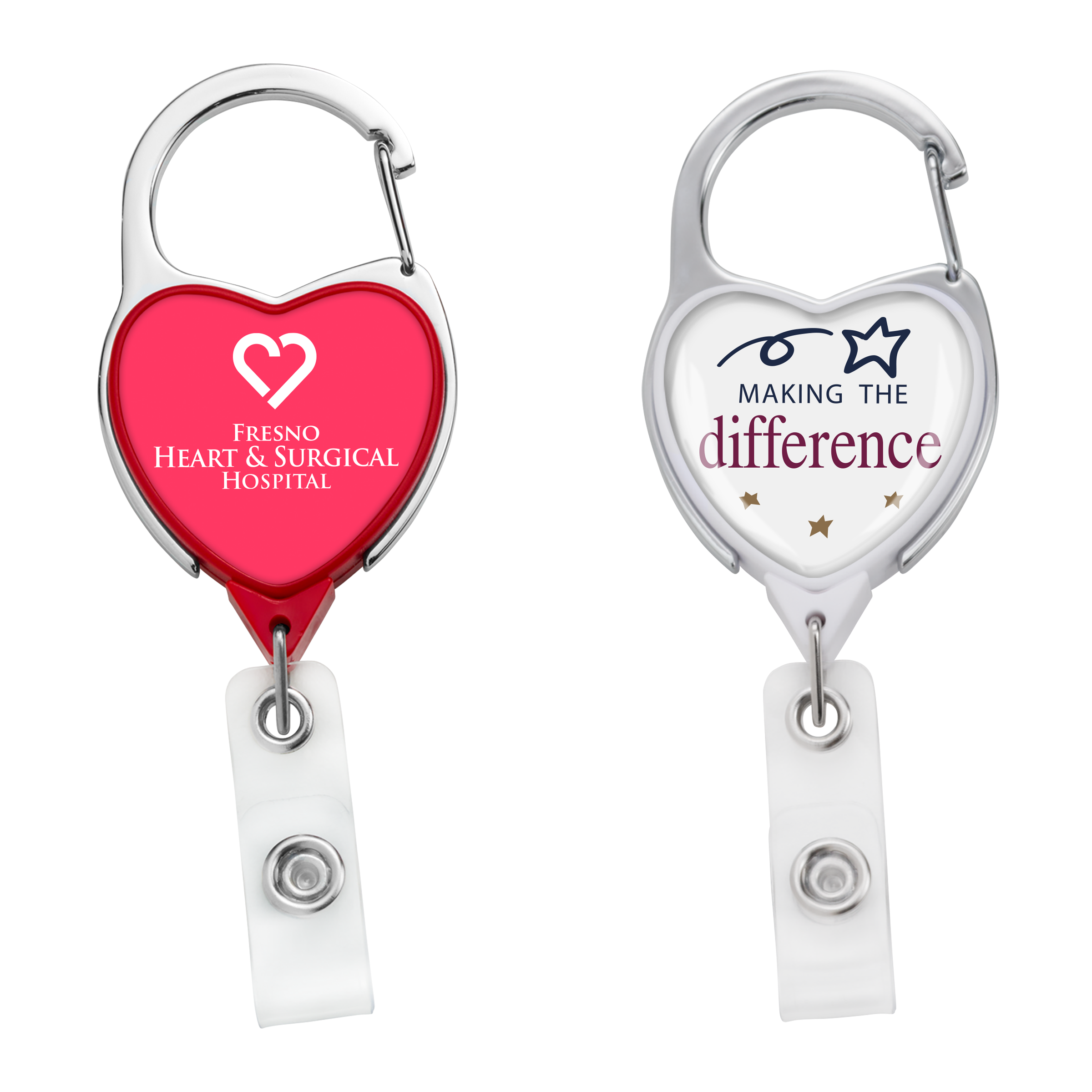BH43 | JUMBO Heart Carabiner Badge Reel