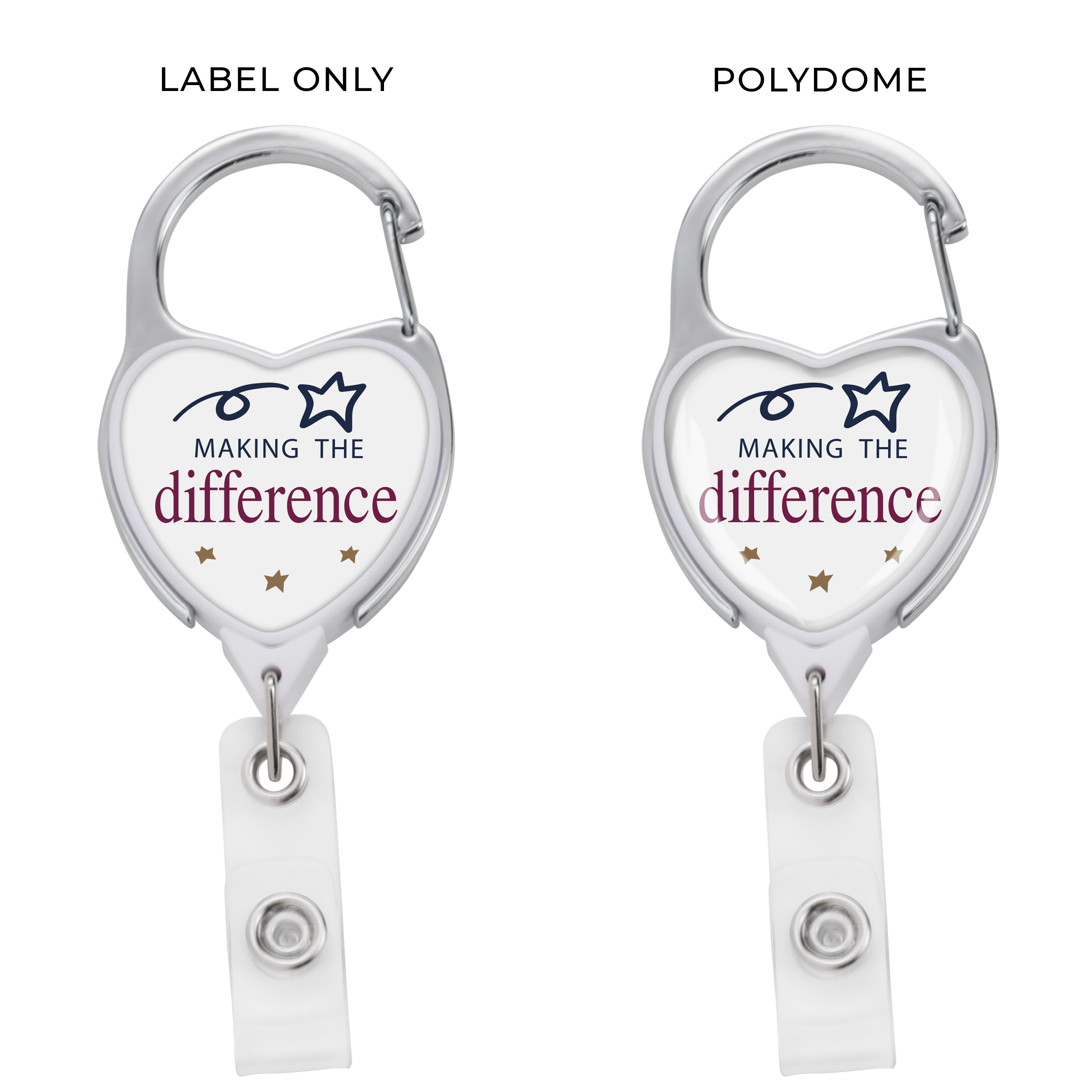 BH43 | JUMBO Heart Carabiner Badge Reel