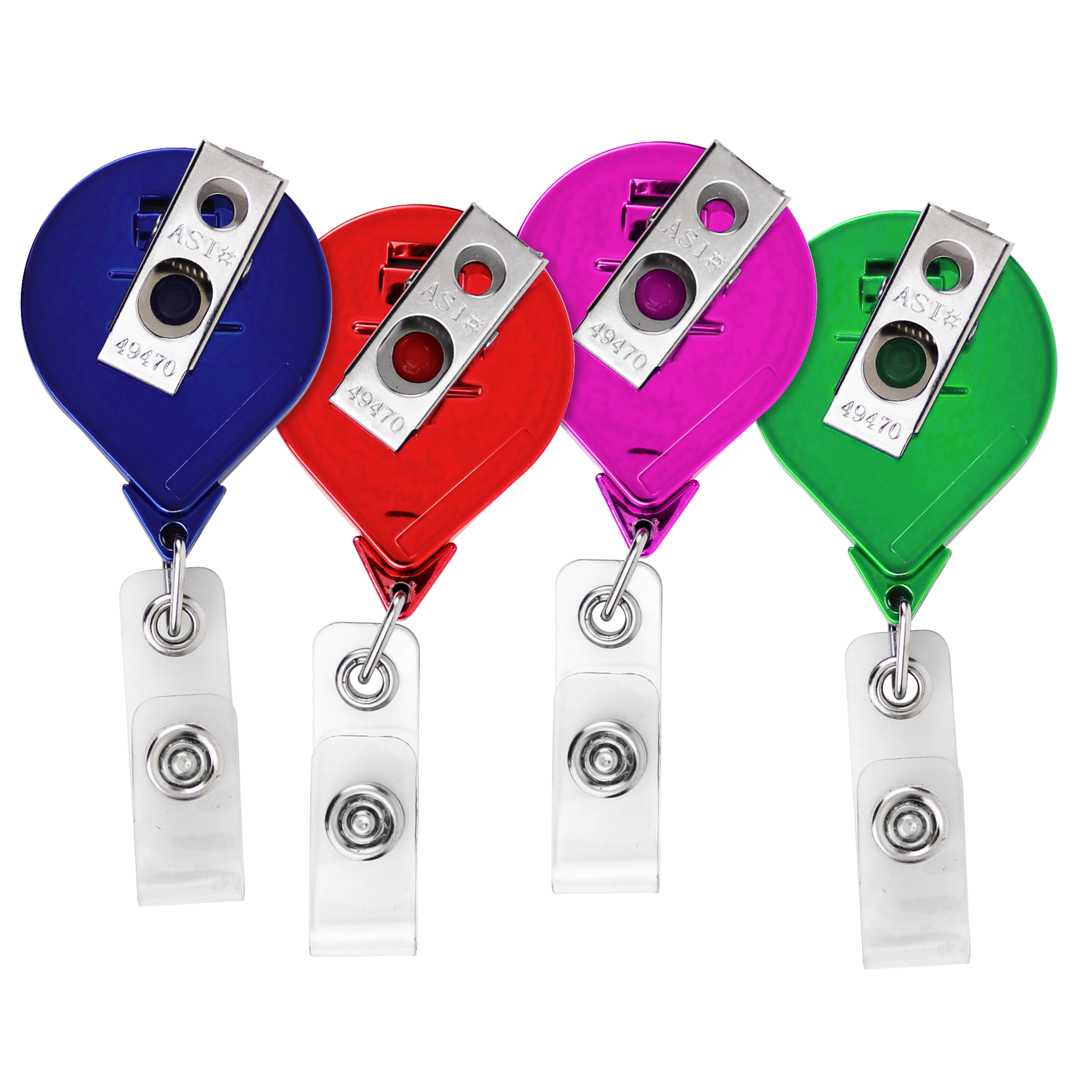 BH44 | JUMBO Round Badge Reel :: COLOR CHROME
