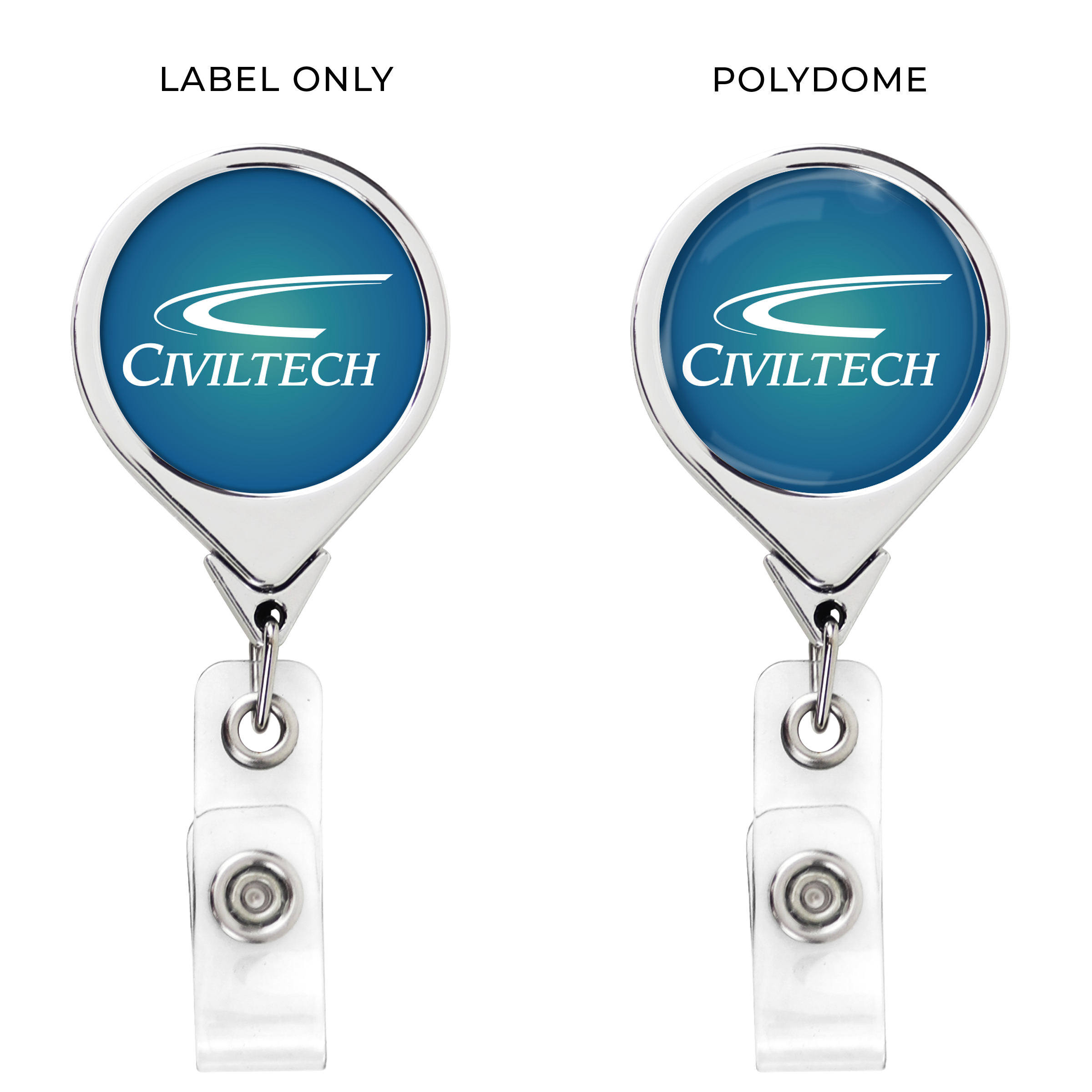 BH44CH | Metallic Finish JUMBO Round Badge Reel