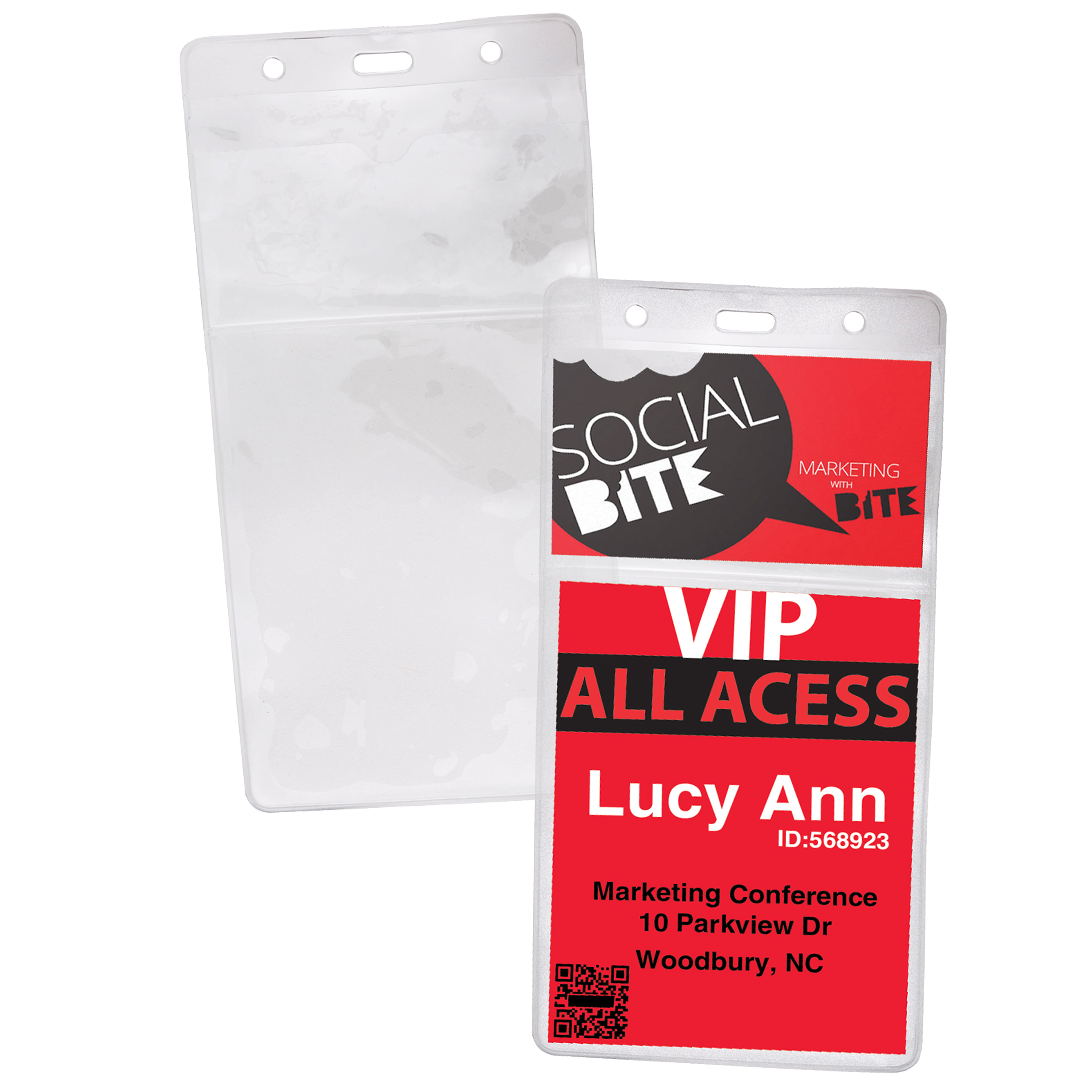 BH5052 | Event Badge Holder with Business Card Slot
