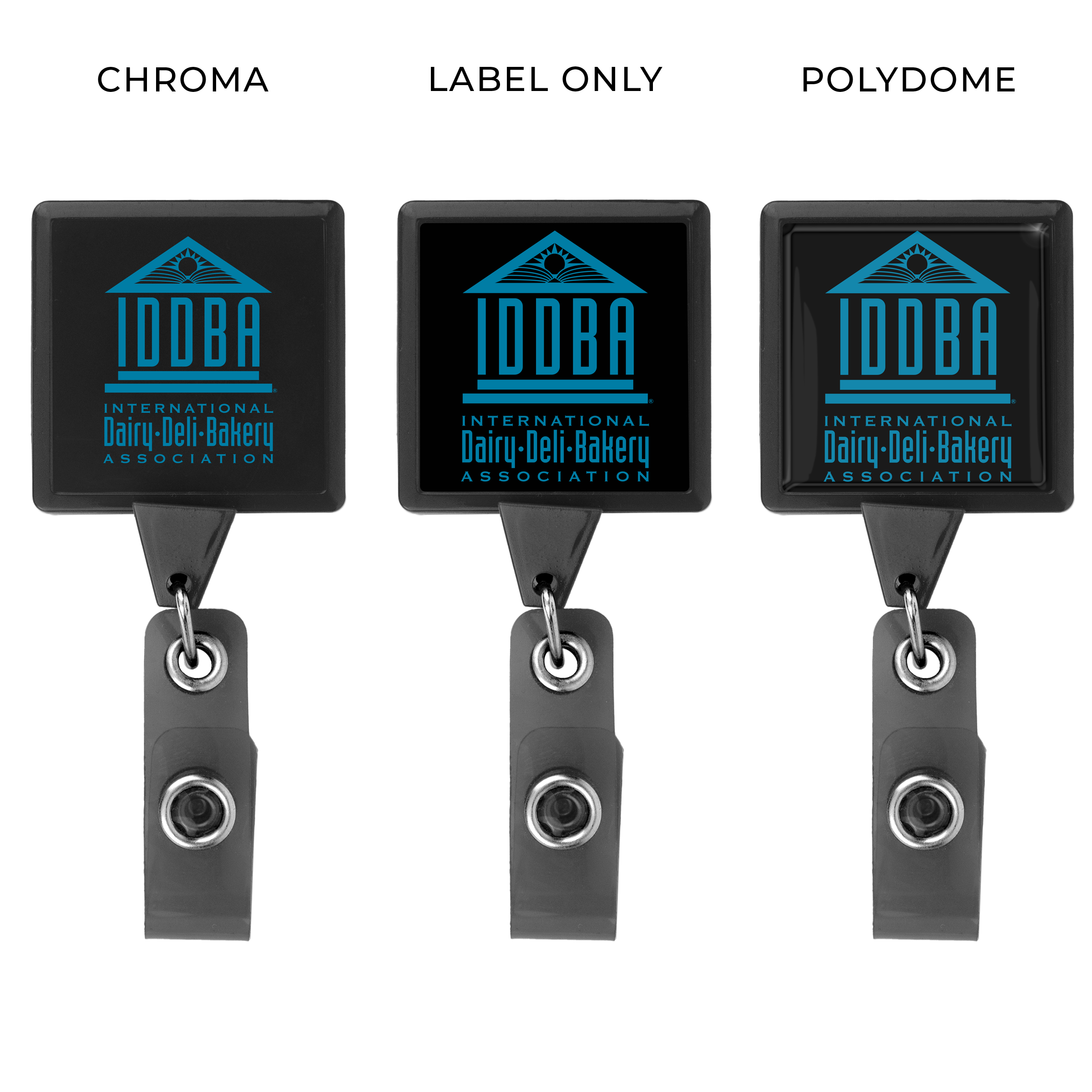 OVERSTOCK:: BH55BK | JUMBO Square Badge Reel